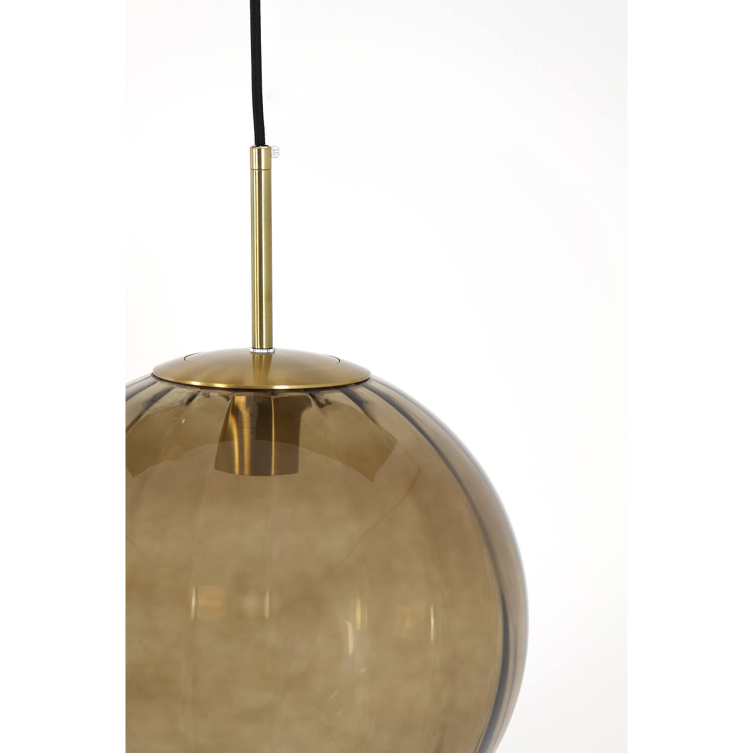 Hanging lamp Ø30 cm MAGDALA glass brown+gold