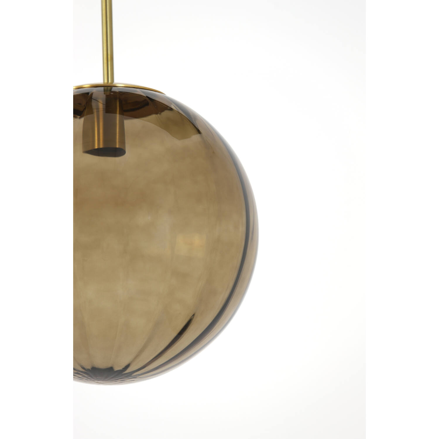 Hanging lamp Ø30 cm MAGDALA glass brown+gold