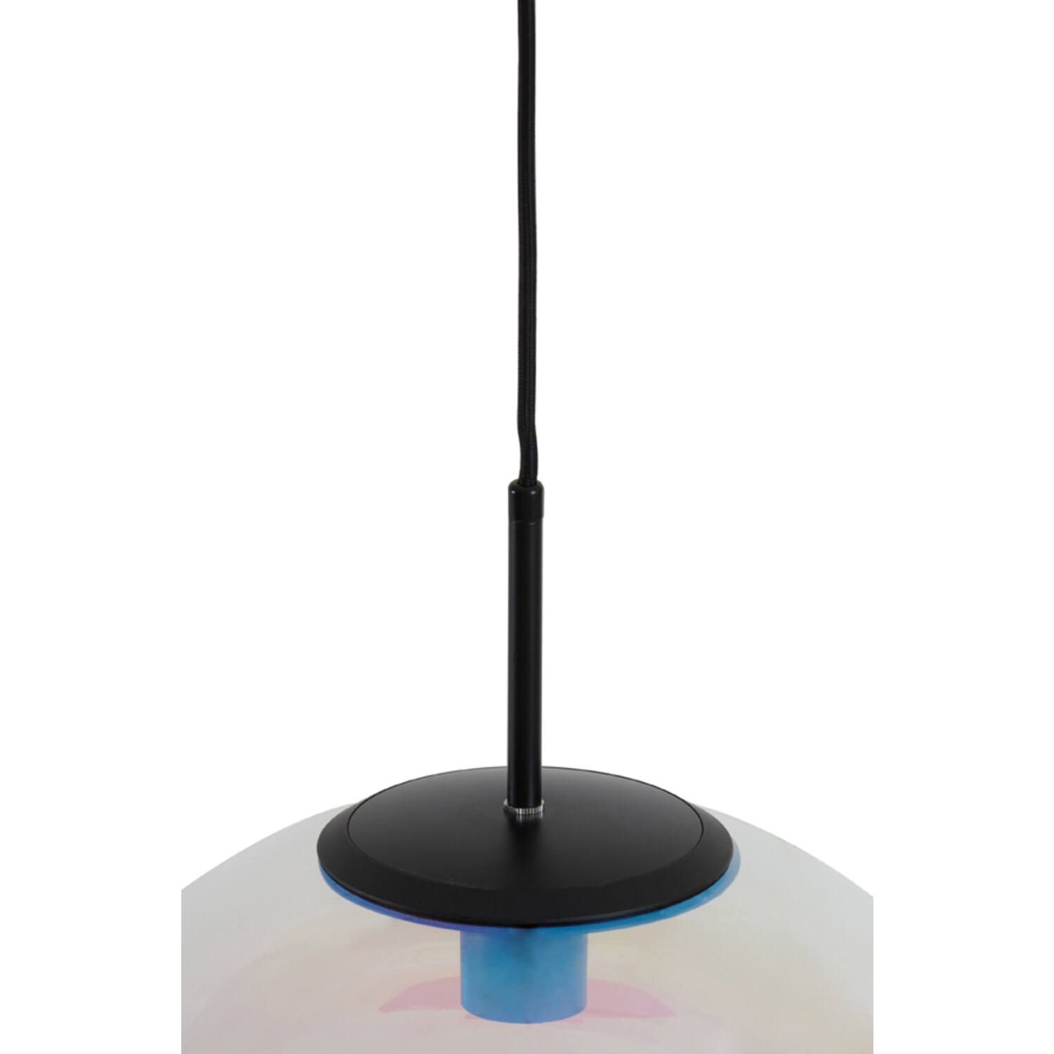 Hanging lamp Ø40 cm MEDINA glass rainbow+black