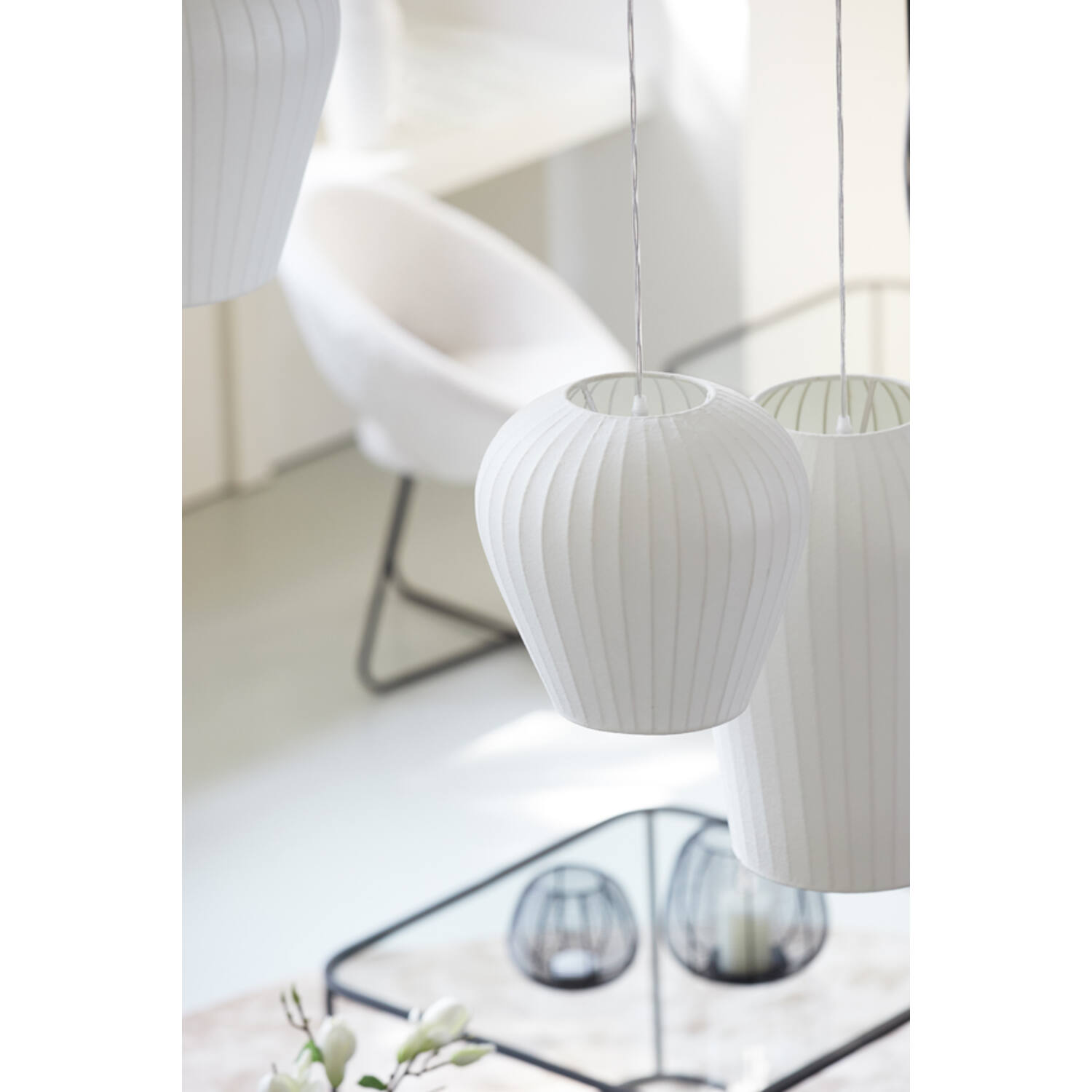 Hanging lamp Ø30x30 cm XELA white