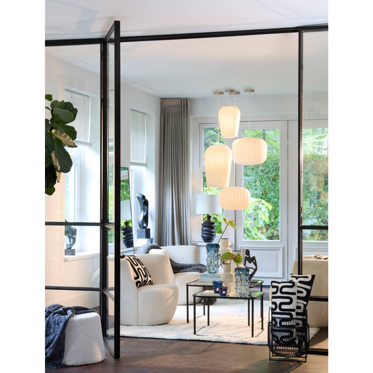 Hanglamp Ø44x31 cm LEXA wit