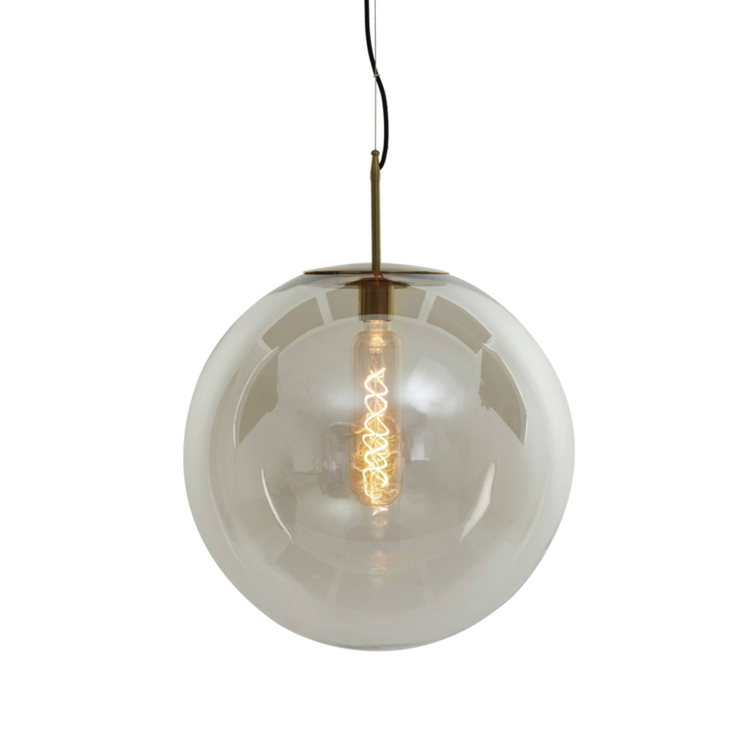 Hanging lamp Ø48 cm MEDINA antique bronze+glass clear