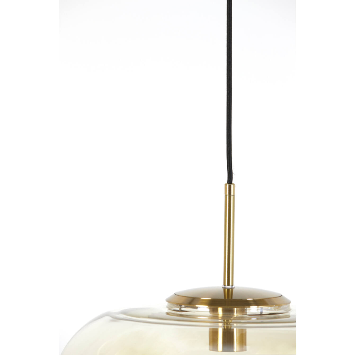 Hanging lamp Ø45x48 cm MISTY glass amber+gold