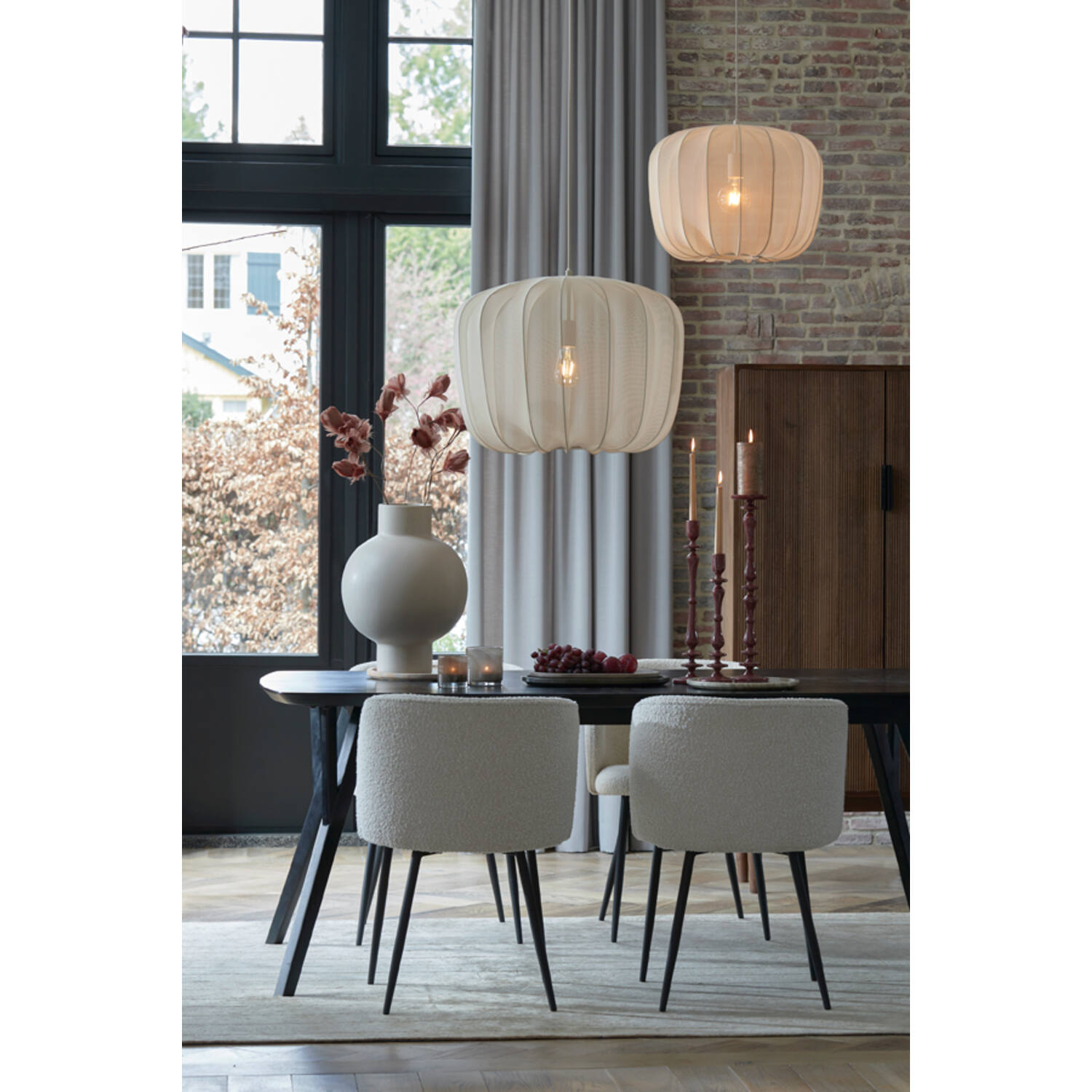 Hanglamp Ø50x37,5 cm PLUMERIA zand