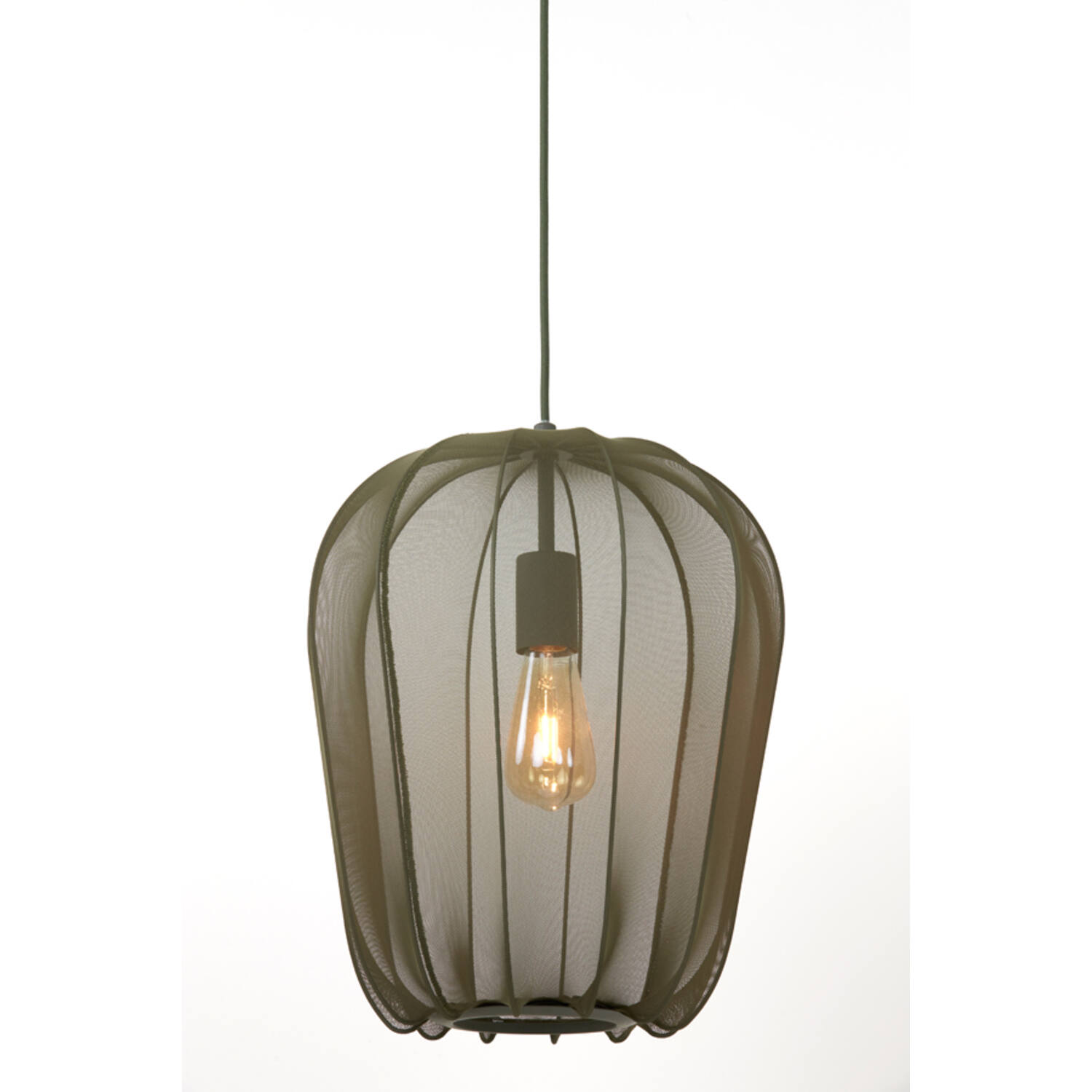 Hanging lamp Ø34x40 cm PLUMERIA dark green
