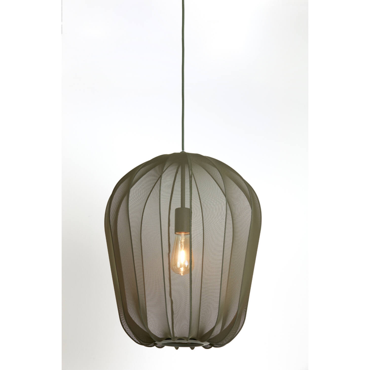 Hanging lamp Ø42x50 cm PLUMERIA dark green