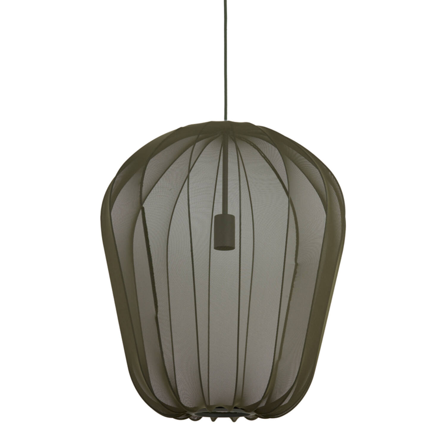 Hanging lamp Ø50x60 cm PLUMERIA dark green