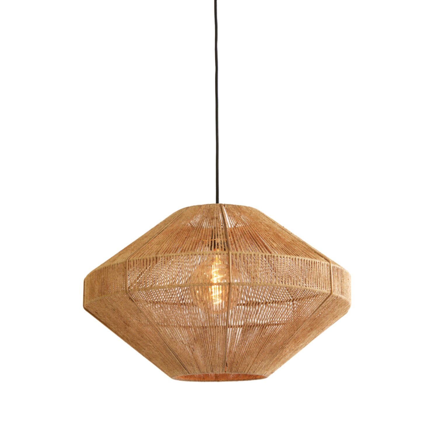 Hanglamp Ø60x37 cm MALLOW jute naturel