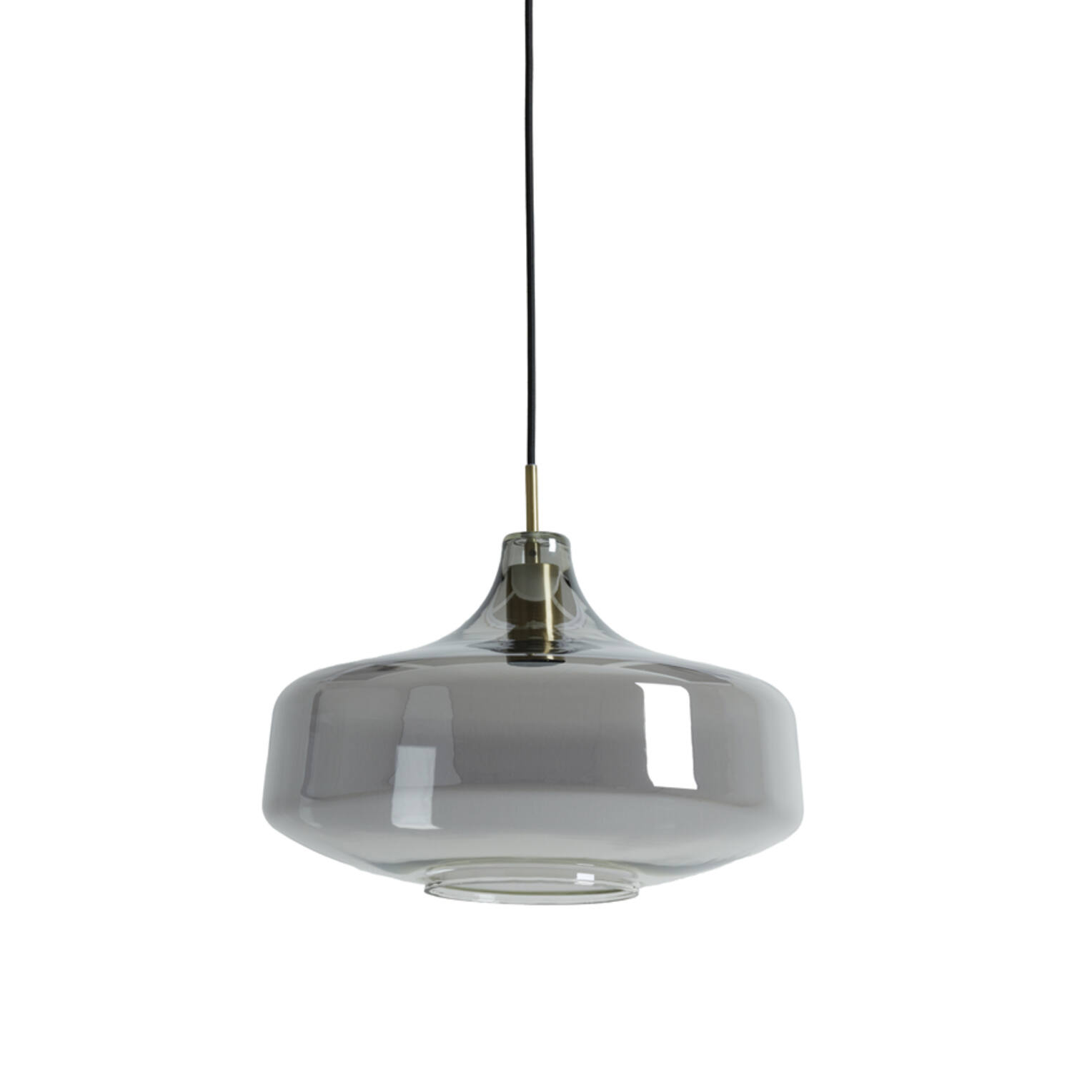 Hanglamp Ø39,5x27 cm SOLNA antiek brons+smoke glas