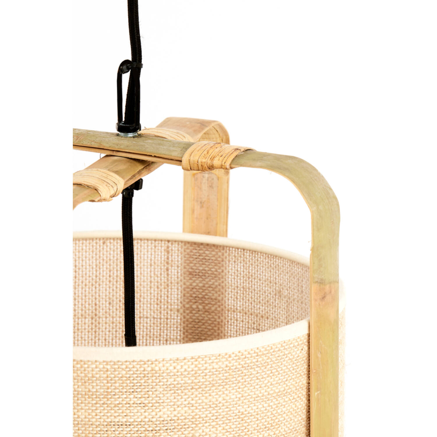 Hanglamp Ø37x66 cm SENDAI zand+bamboe naturel
