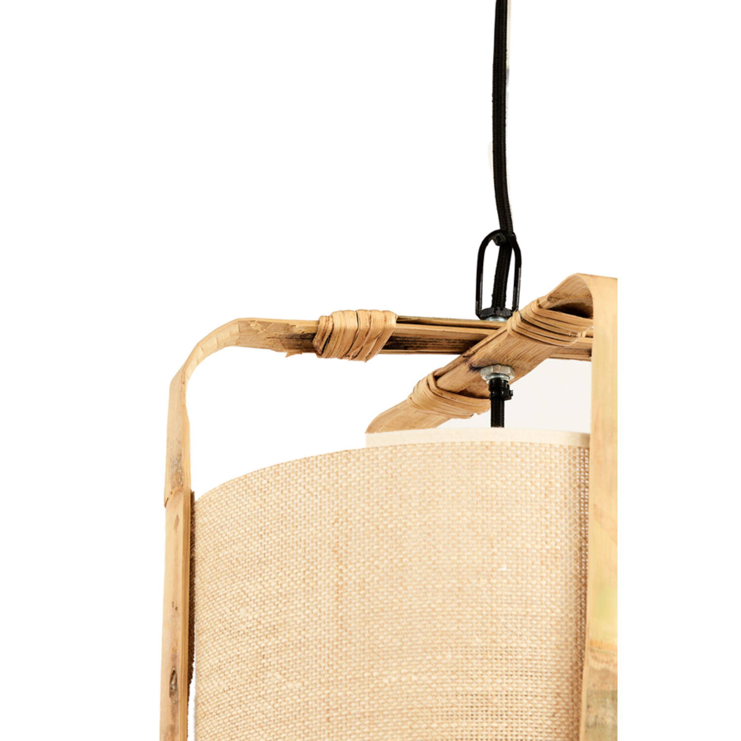 Hanglamp Ø42x70 cm SENDAI zand+bamboe naturel