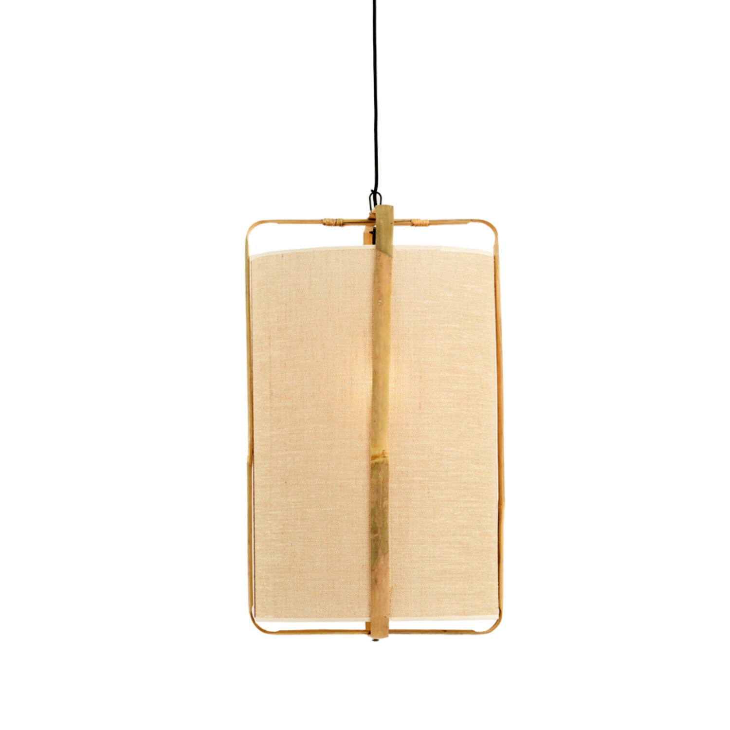 Hanglamp Ø42x70 cm SENDAI zand+bamboe naturel