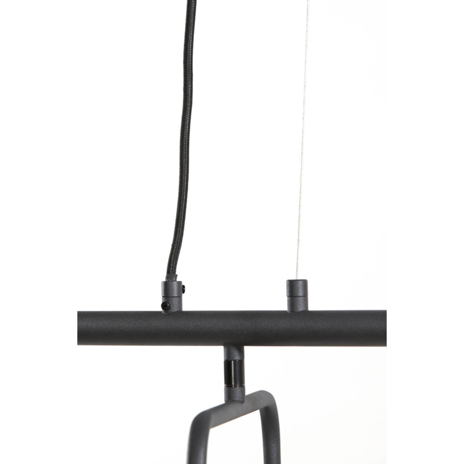 Hanglamp 6L 160x50x25 cm EDISA mat zwart