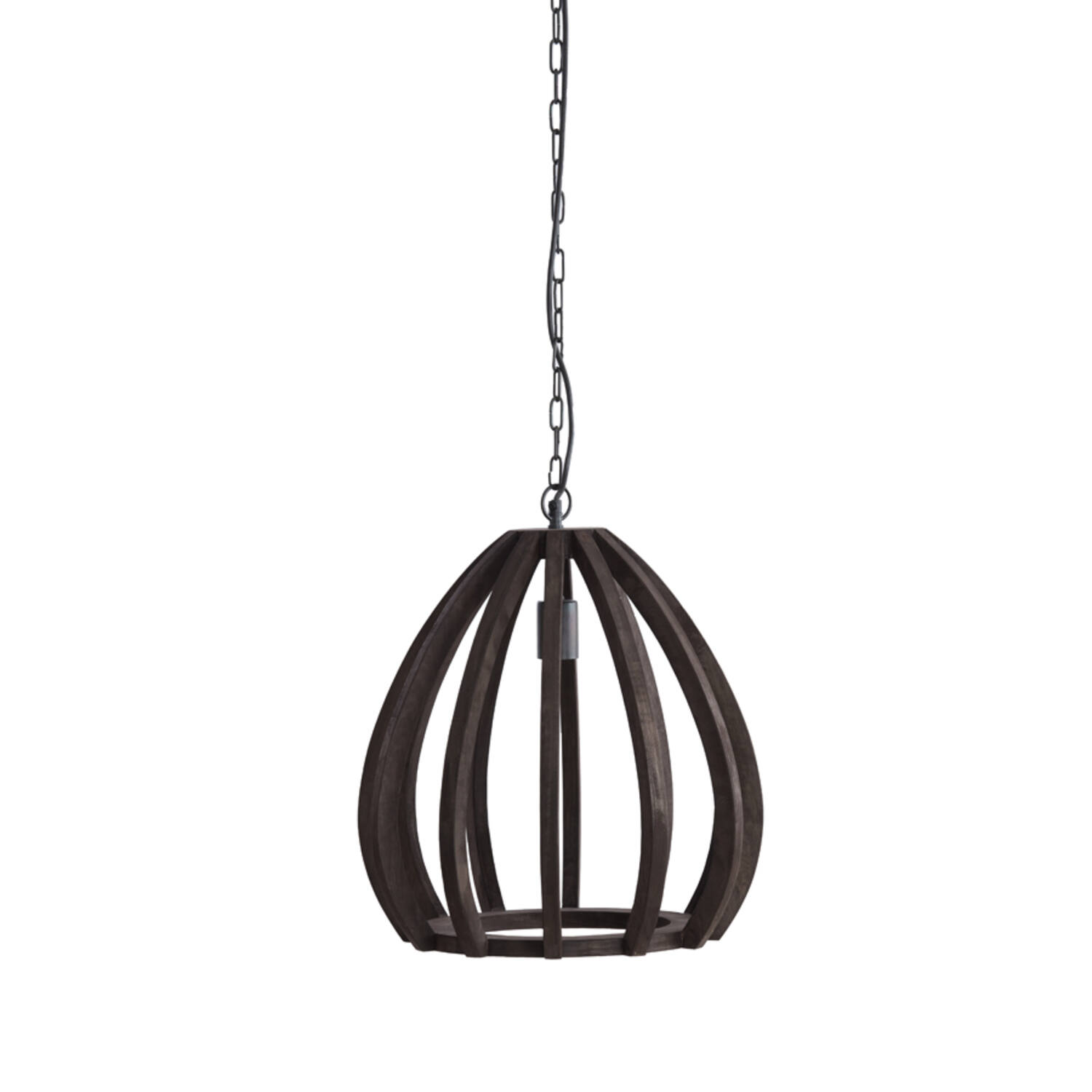 Hanglamp Ø40x42 cm BARSIA hout donker bruin