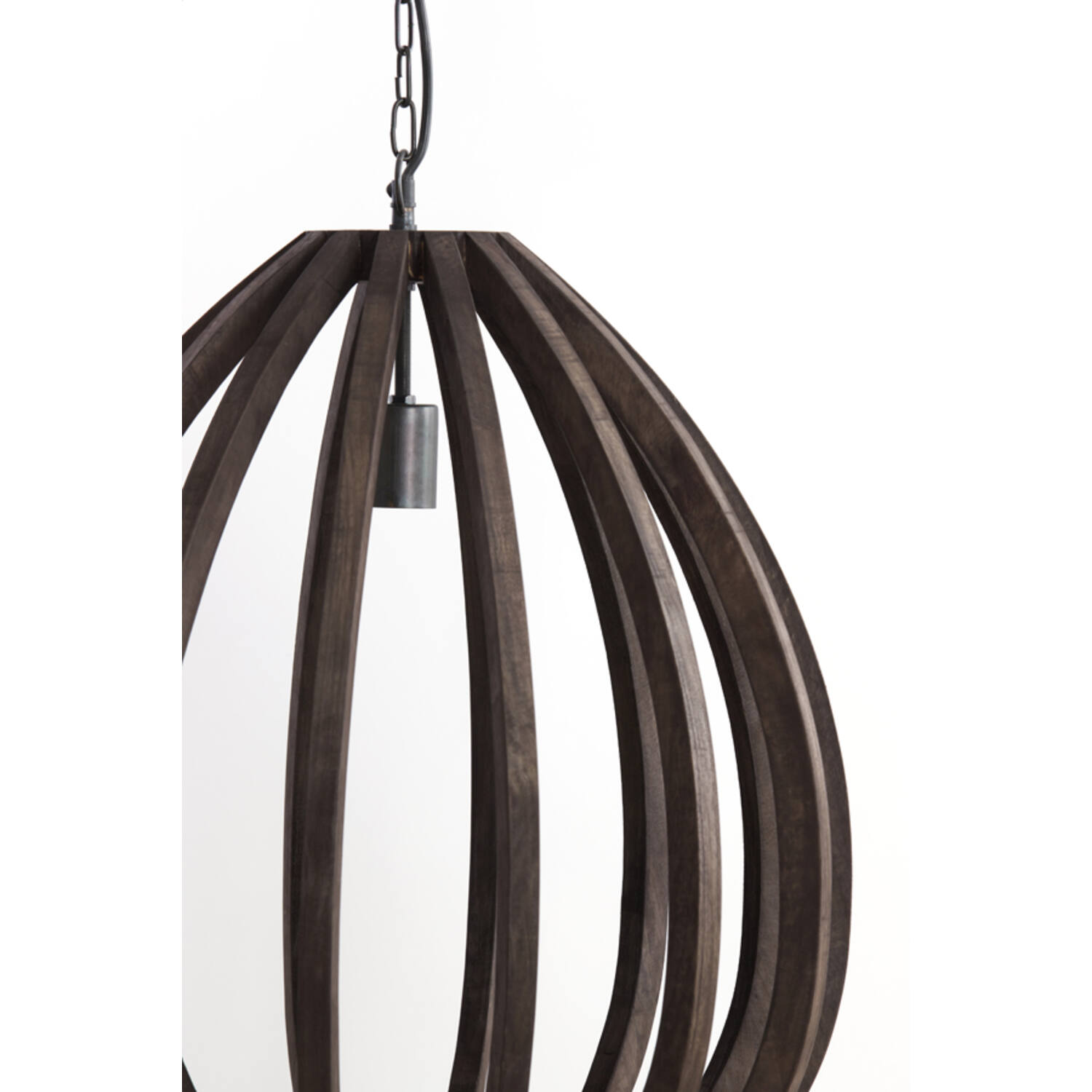 Hanglamp Ø40x42 cm BARSIA hout donker bruin