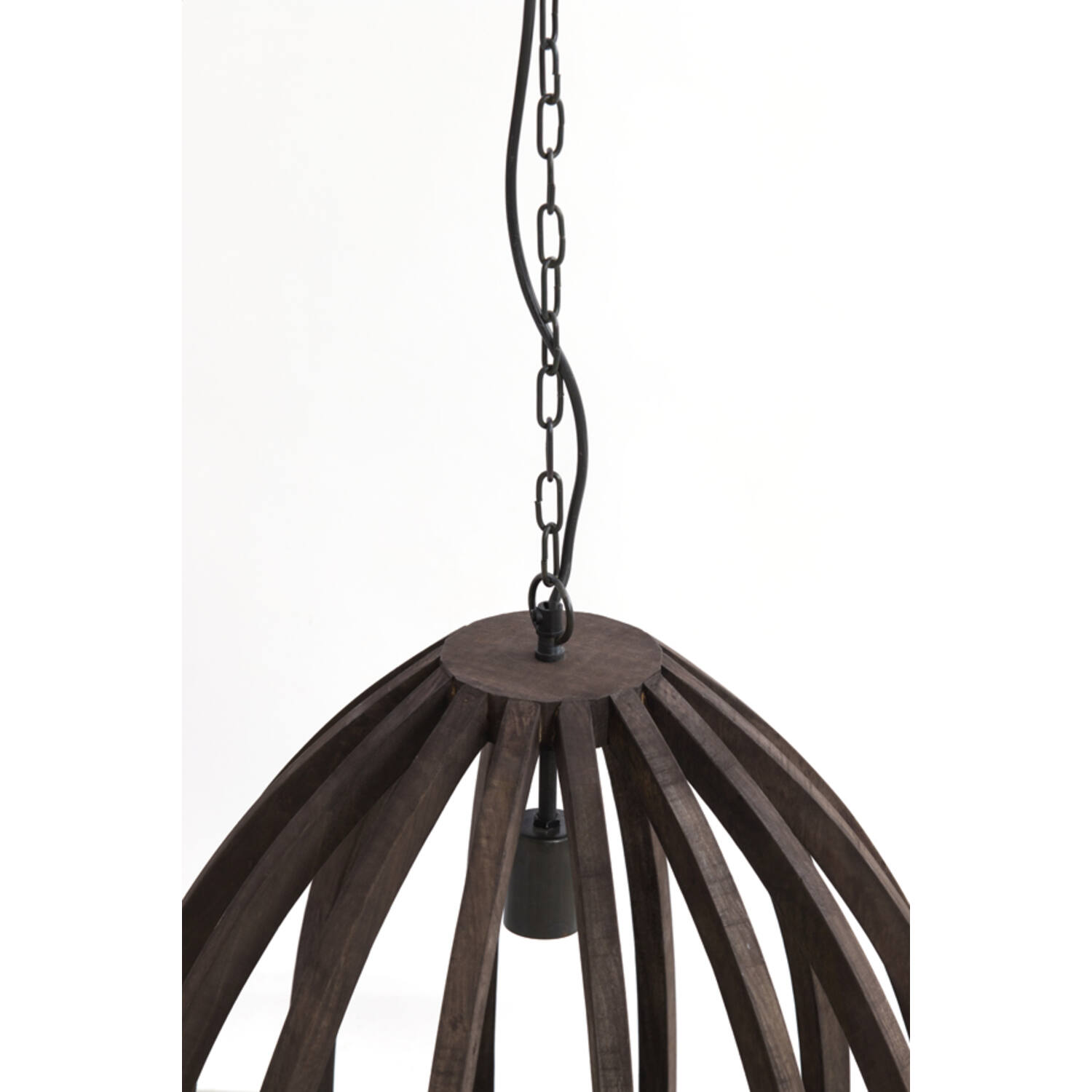 Hanglamp Ø40x42 cm BARSIA hout donker bruin