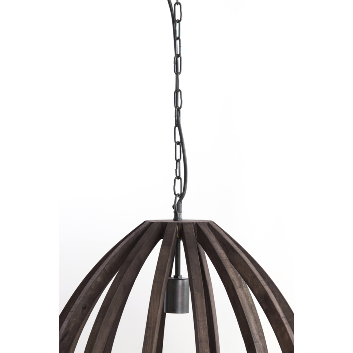 Hanglamp Ø50x54 cm BARSIA hout donker bruin