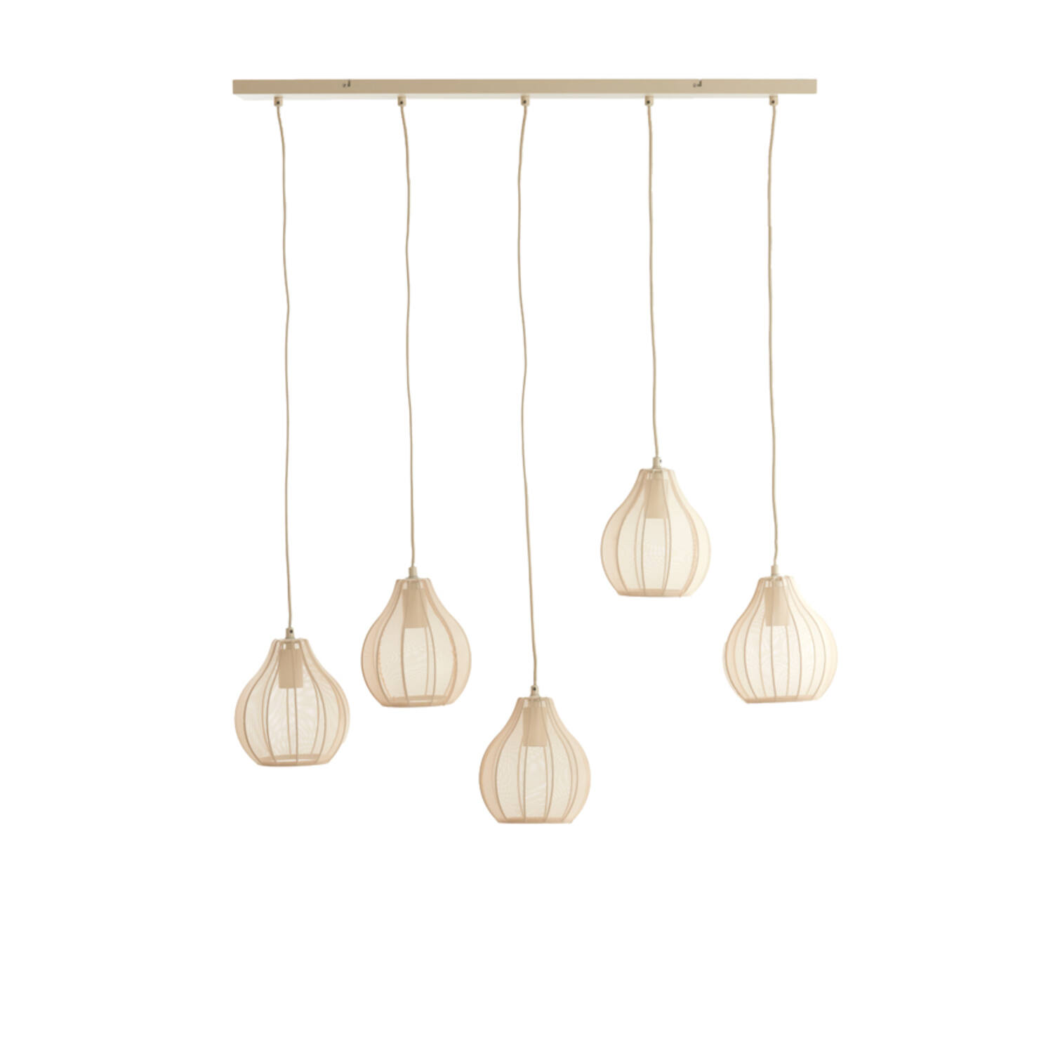 Hanglamp 5L 100x15x21,5 cm ELATI zand