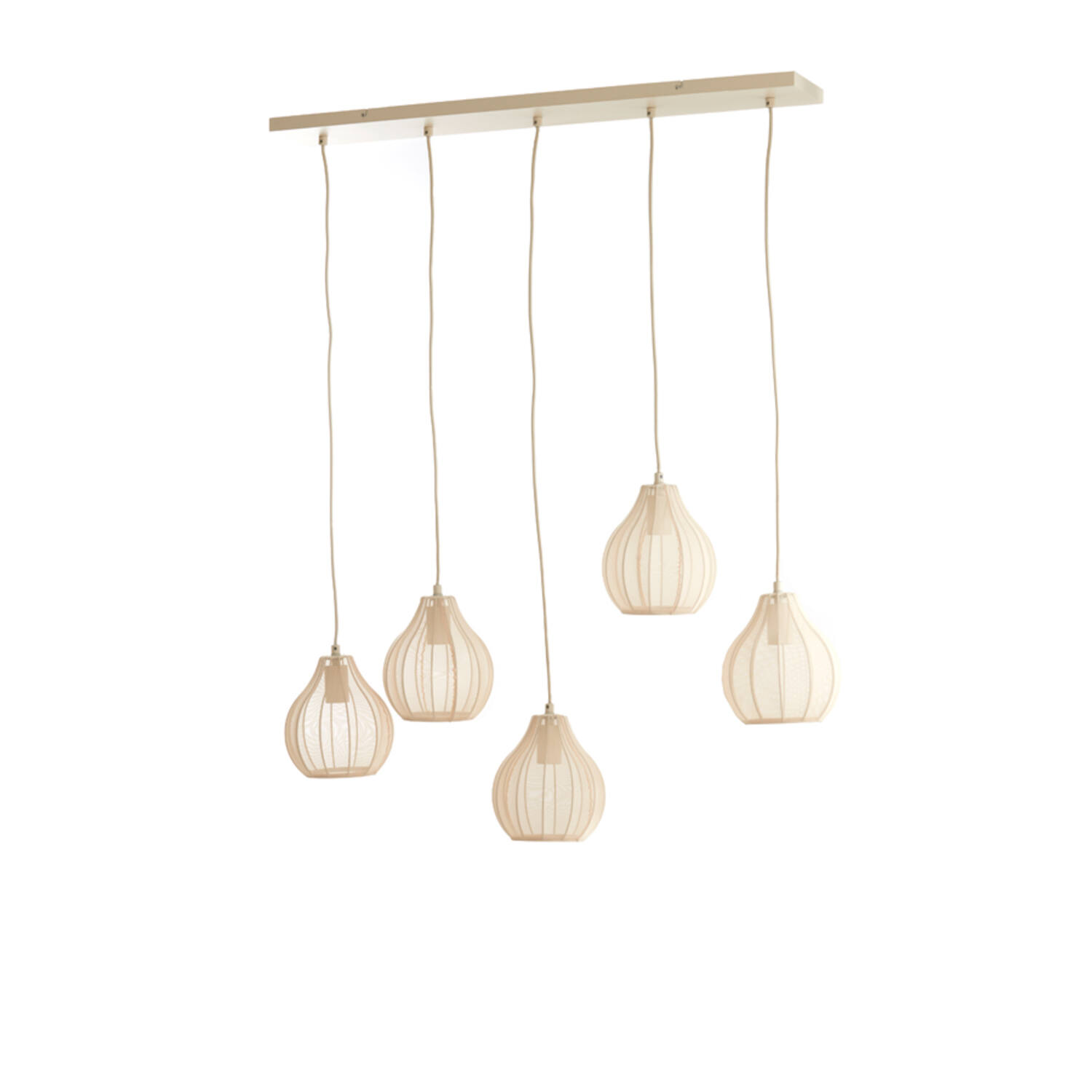 Hanglamp 5L 100x15x21,5 cm ELATI zand