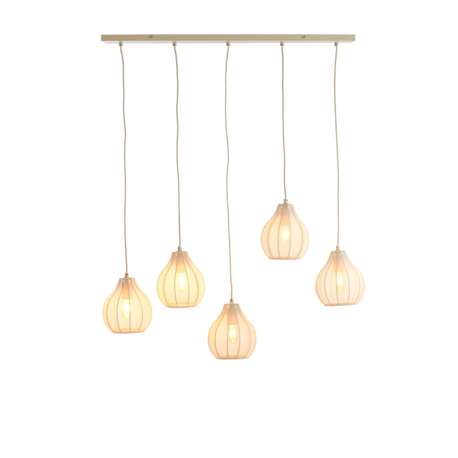 Hanglamp 5L 100x15x21,5 cm ELATI zand