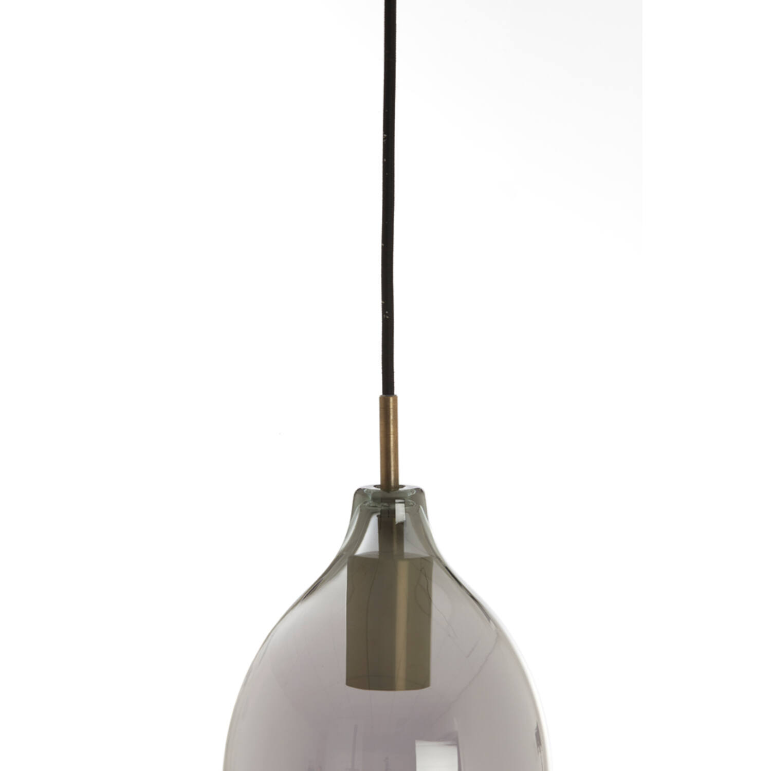 Hanging lamp 5L Ø45x36 cm LUKARO antique bronze+glass smoked