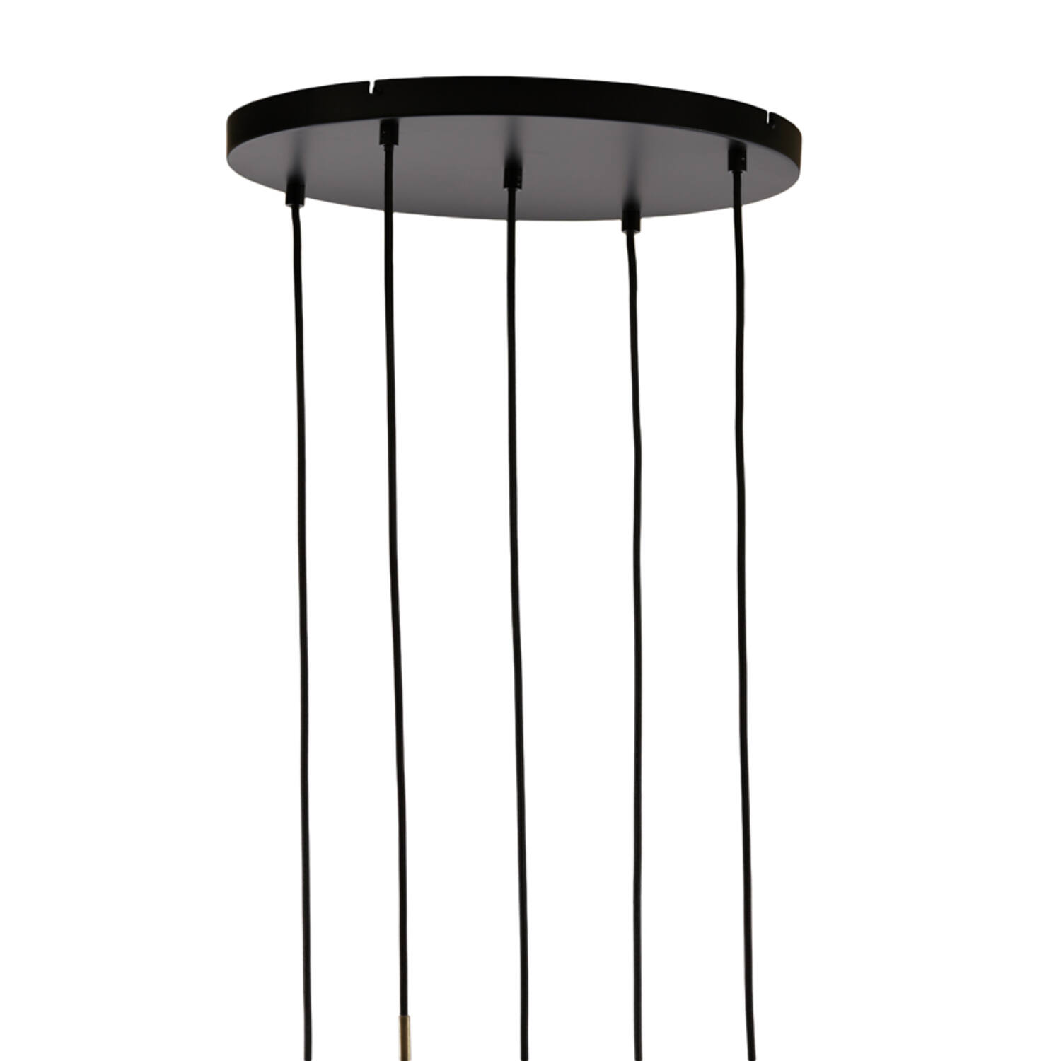 Hanging lamp 5L Ø45x36 cm LUKARO antique bronze+glass smoked