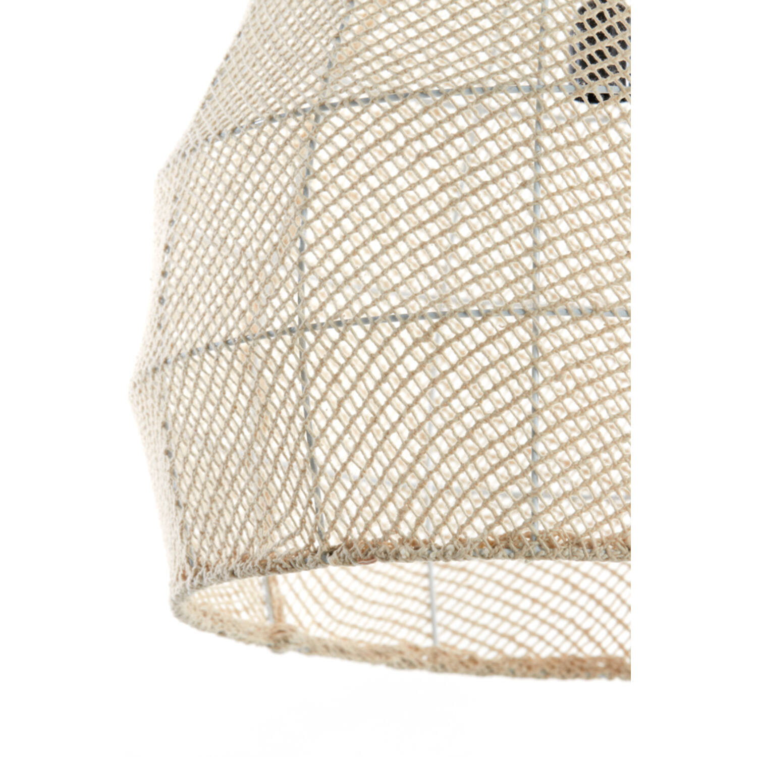 Hanglamp Ø50x50 cm MAKASSAR zijde crème