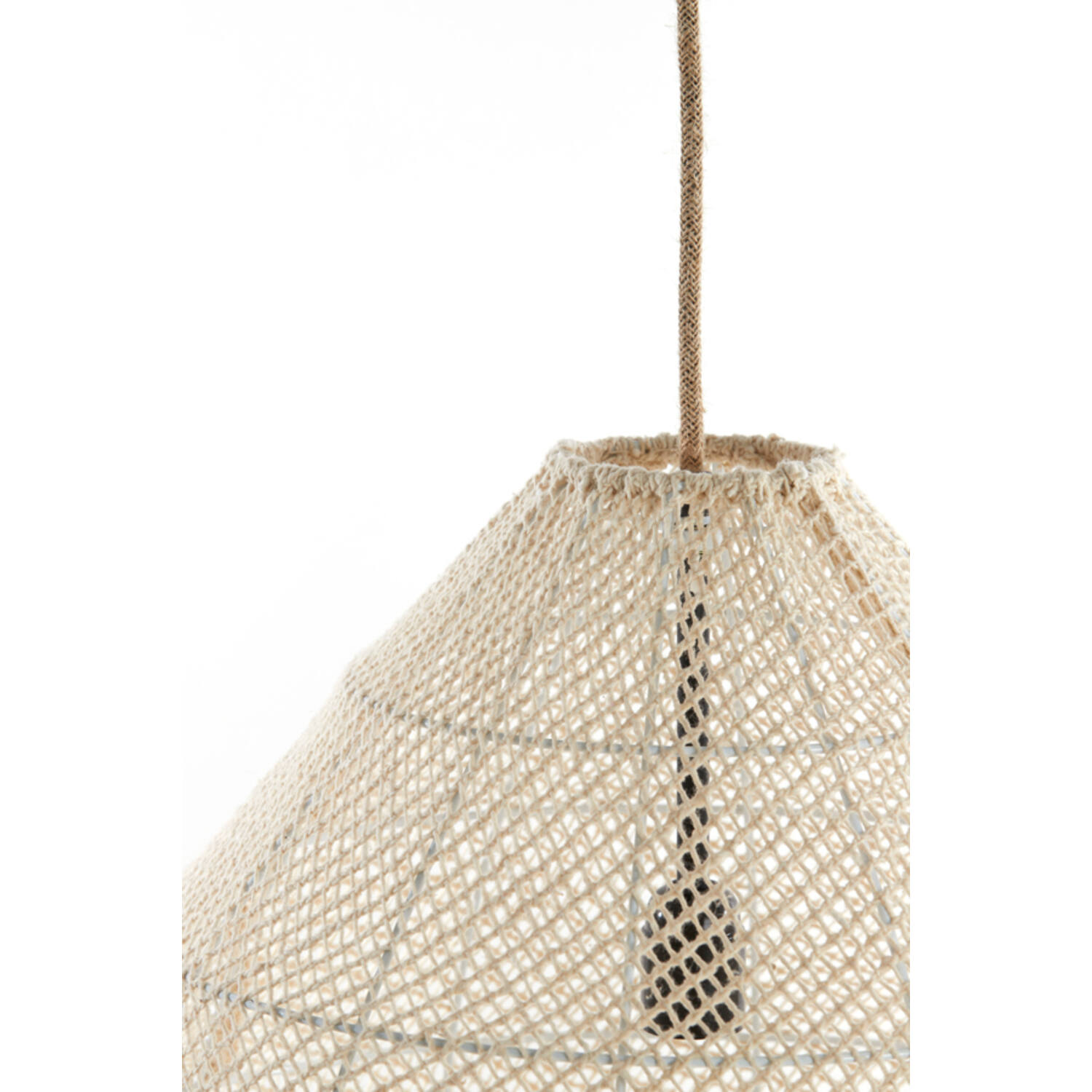 Hanglamp Ø50x50 cm MAKASSAR zijde crème