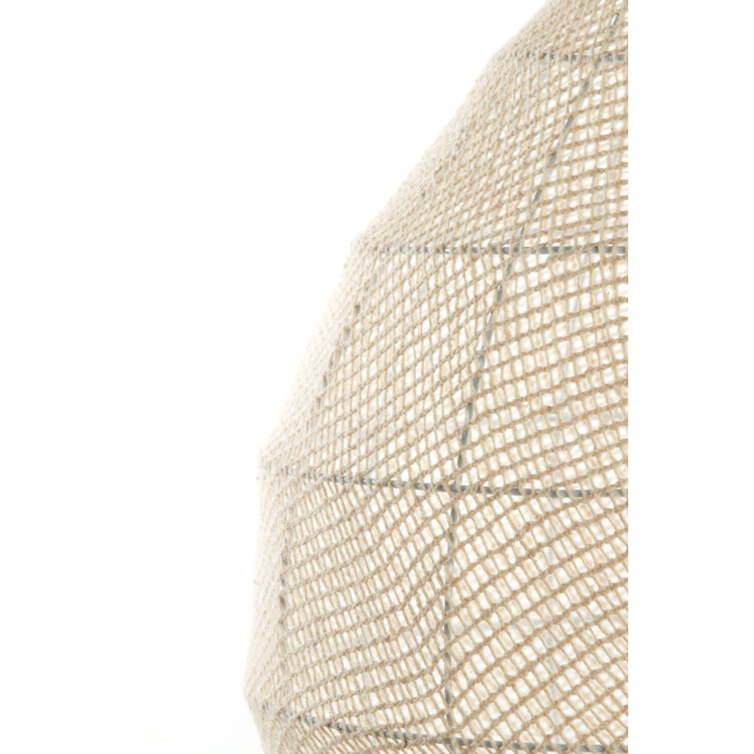 Hanglamp Ø50x50 cm MAKASSAR zijde crème