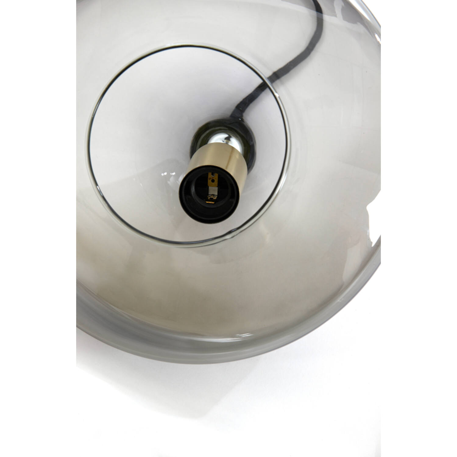 Hanging lamp 3L 120x30x21 cm SOLNA antiq bronze+smoked glass