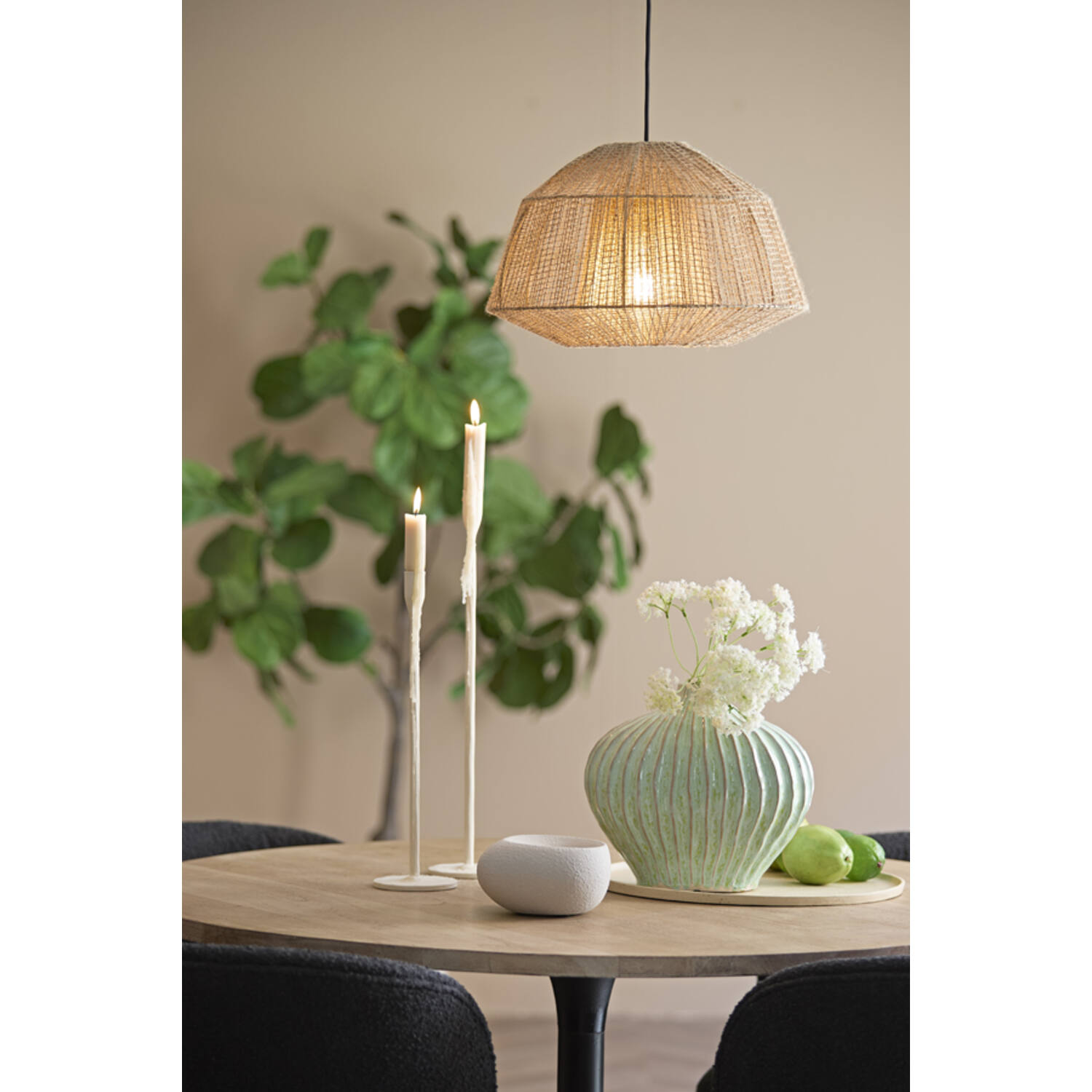 Hanging lamp Ø40x25 cm MACUL jute natural