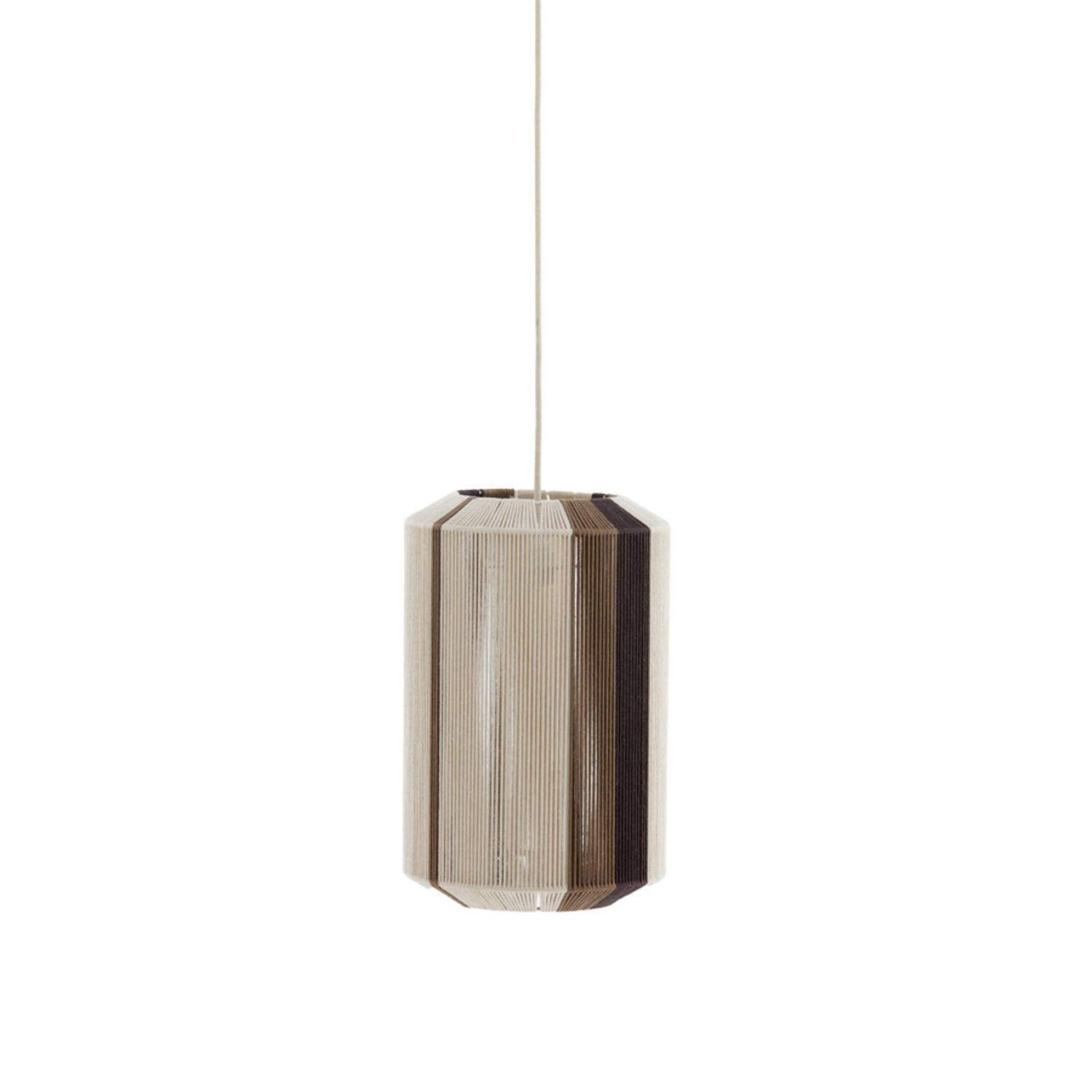 Hanging lamp Ø30x46 cm KOZANA cream+dark brown