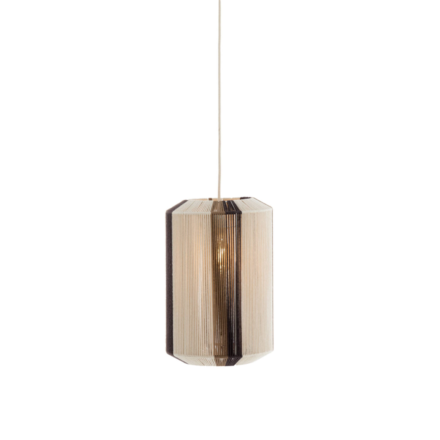 Hanging lamp Ø30x46 cm KOZANA cream+dark brown