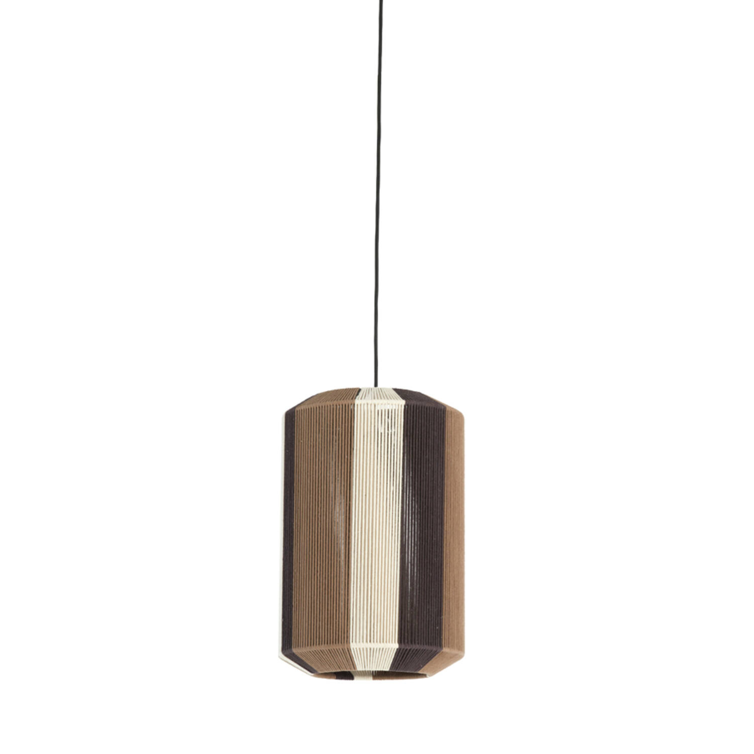 Hanging lamp Ø30x46 cm KOZANA brown+cream+dark brown