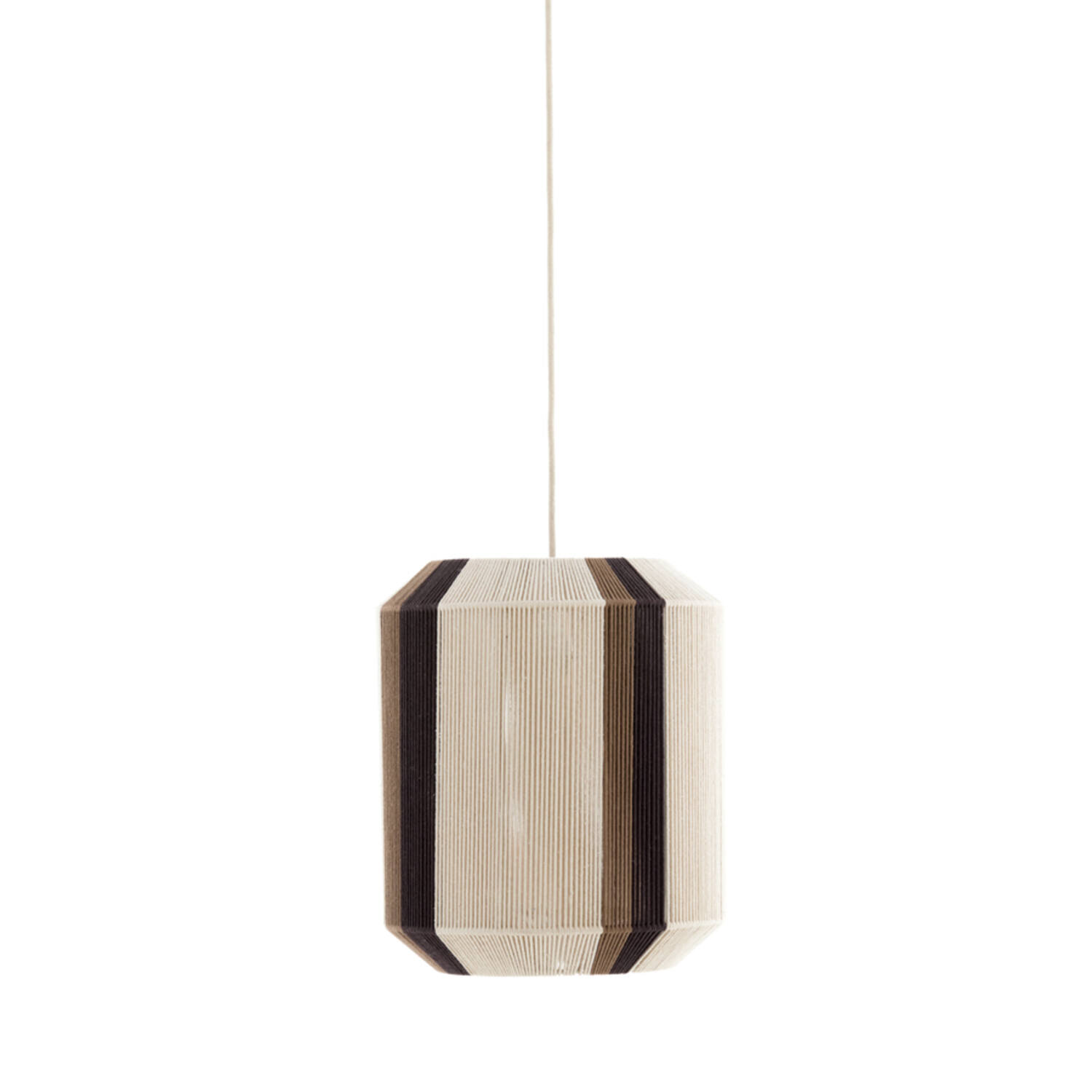 Hanglamp Ø36x43 cm KOZANA crème+donker bruin