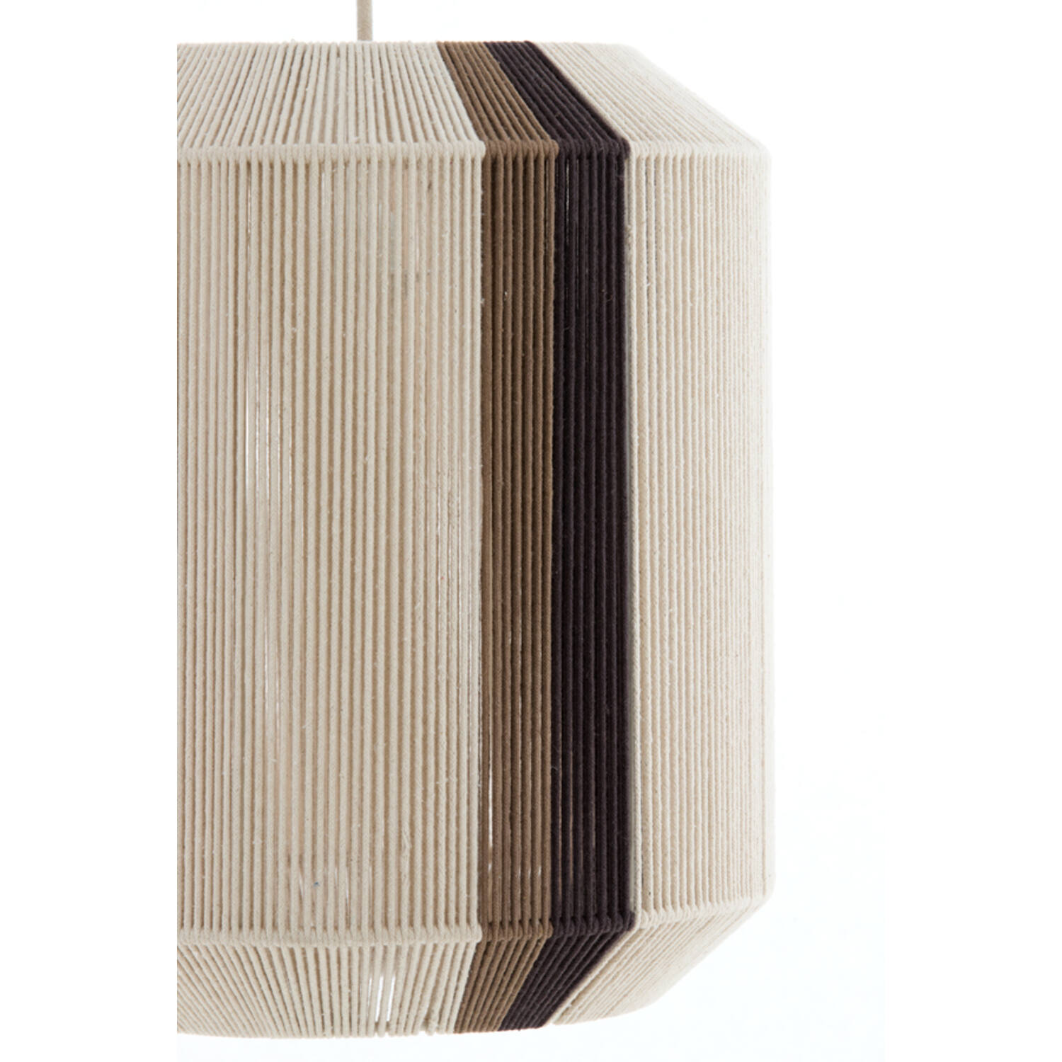 Hanglamp Ø36x43 cm KOZANA crème+donker bruin
