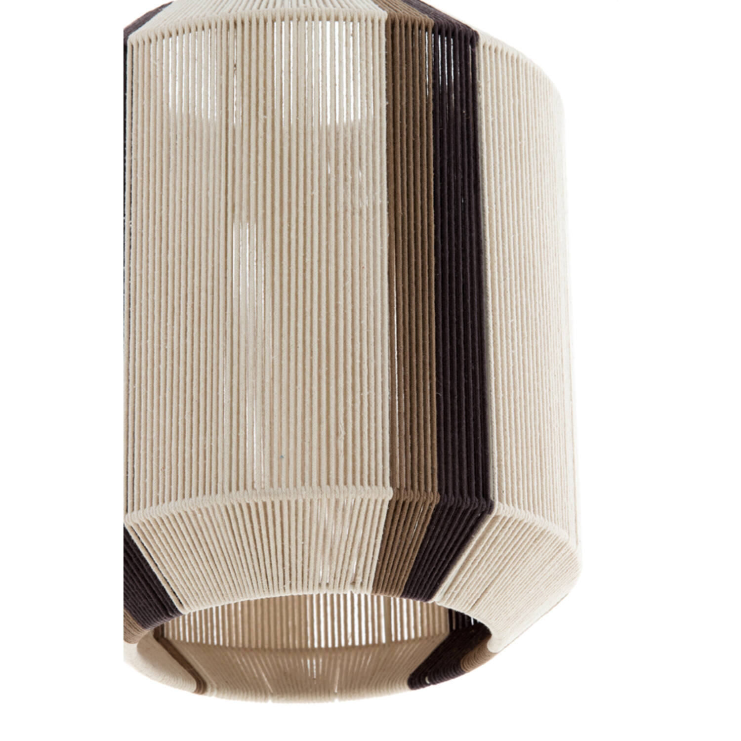 Hanglamp Ø36x43 cm KOZANA crème+donker bruin