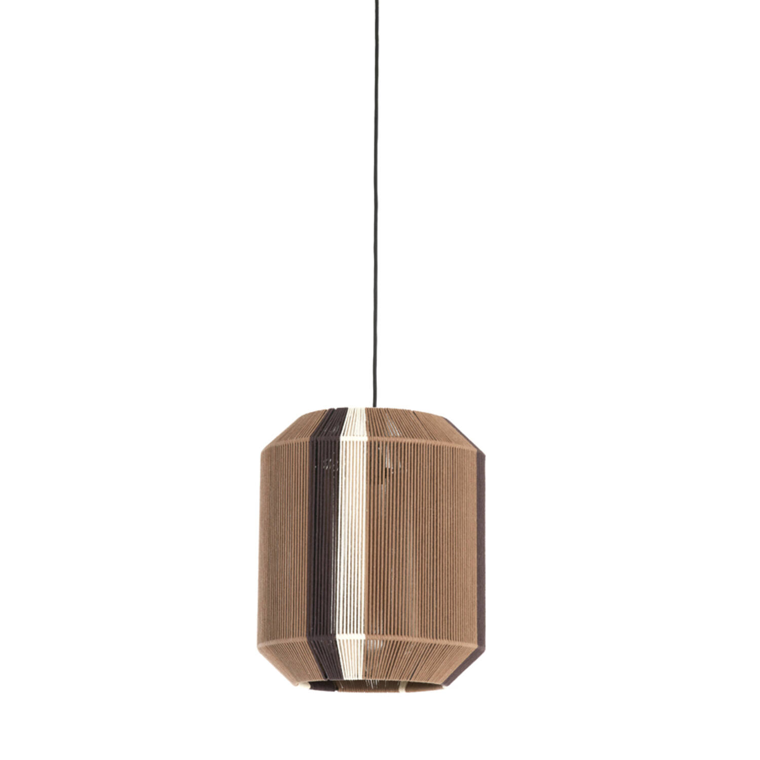 Hanging lamp Ø36x43 cm KOZANA brown+cream+dark brown