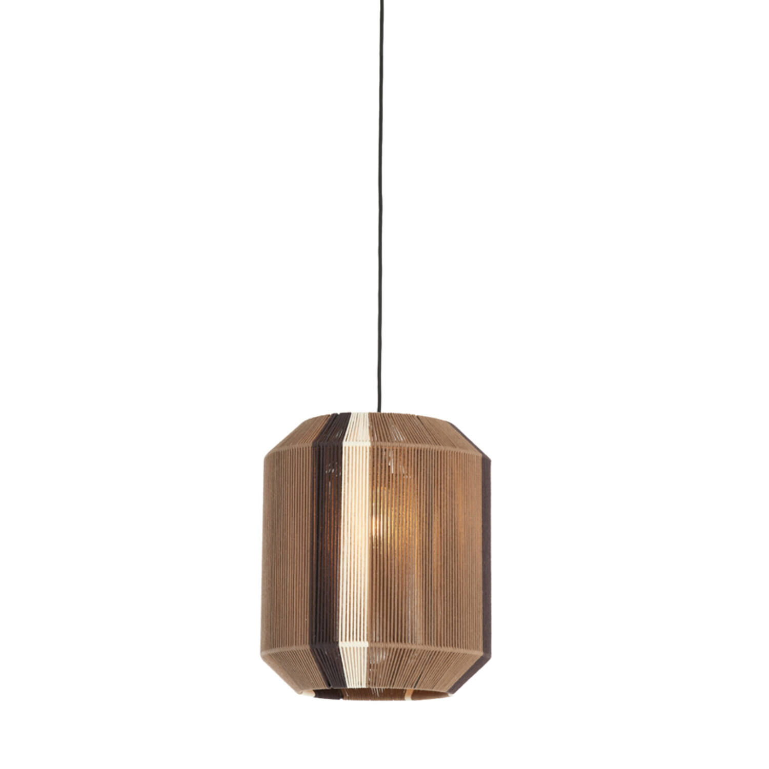Hanging lamp Ø36x43 cm KOZANA brown+cream+dark brown