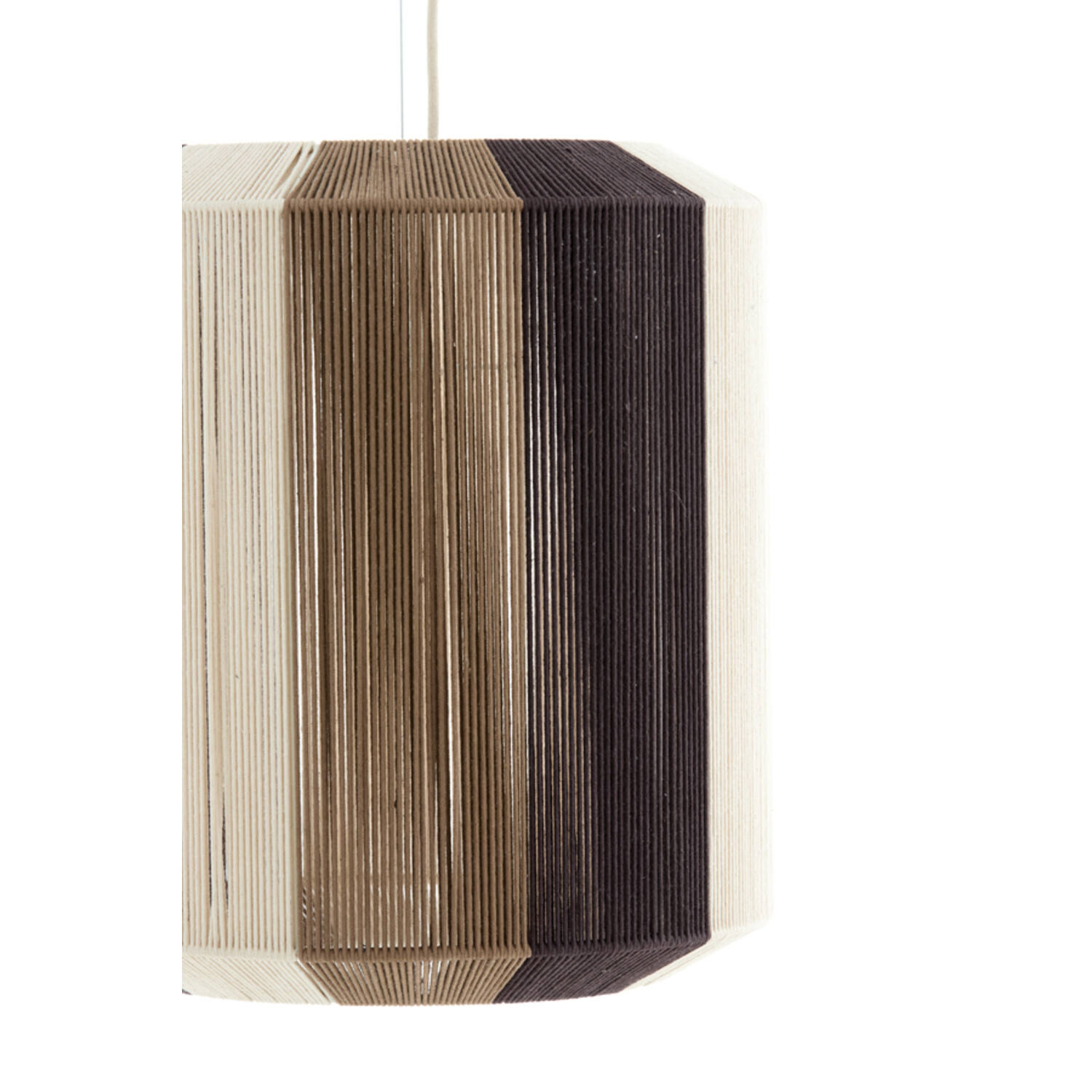 Hanging lamp Ø48x55 cm KOZANA cream+dark brown