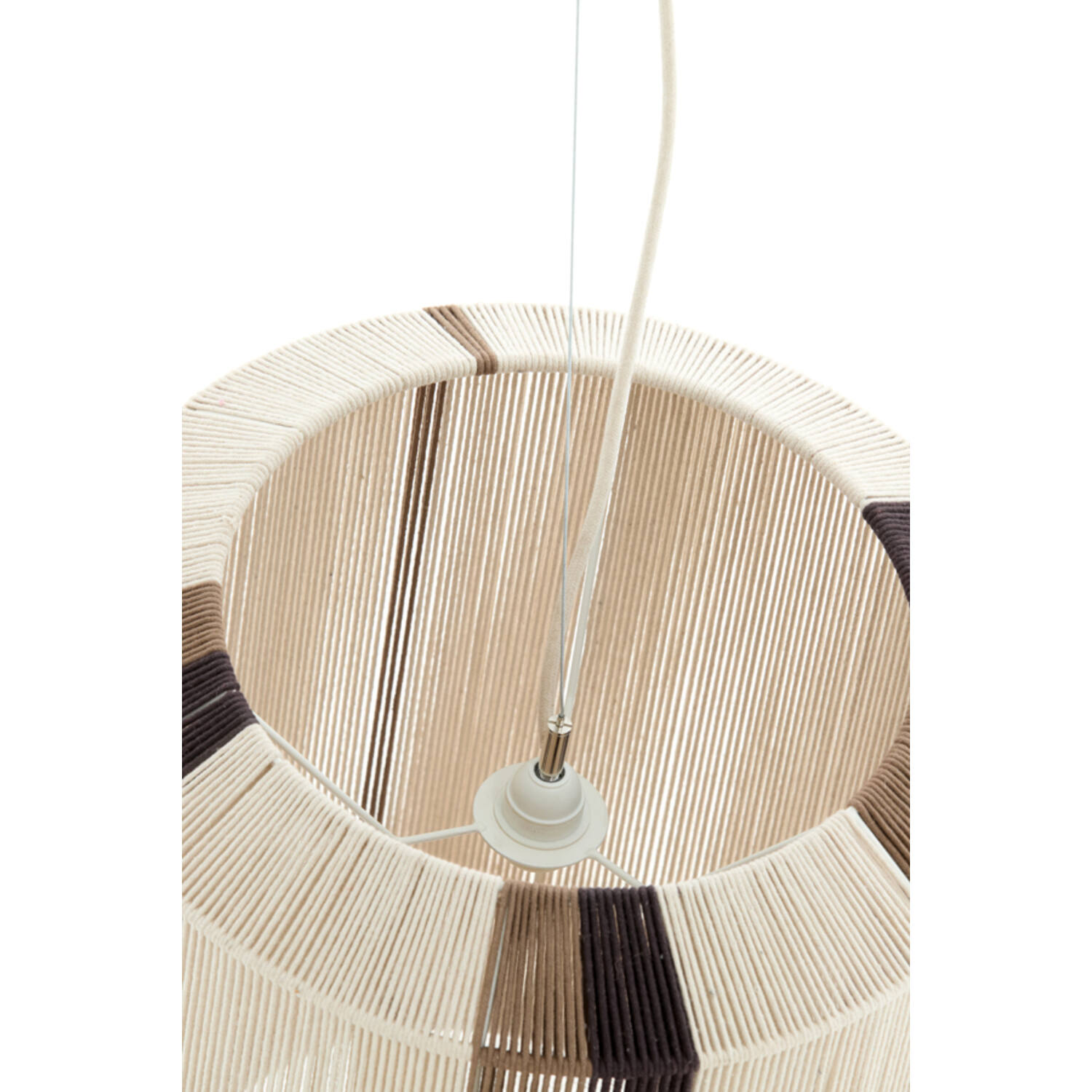Hanging lamp Ø48x55 cm KOZANA cream+dark brown