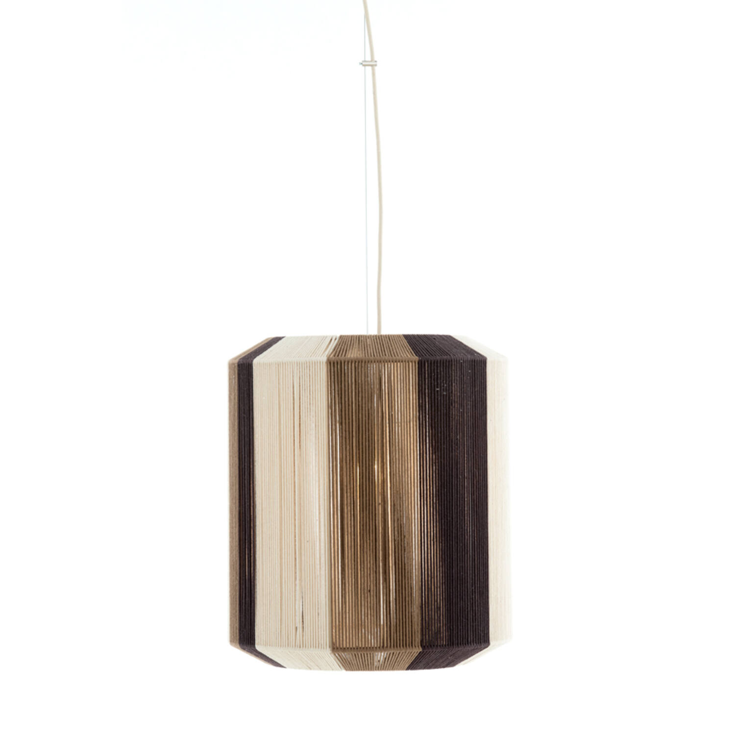 Hanging lamp Ø48x55 cm KOZANA cream+dark brown