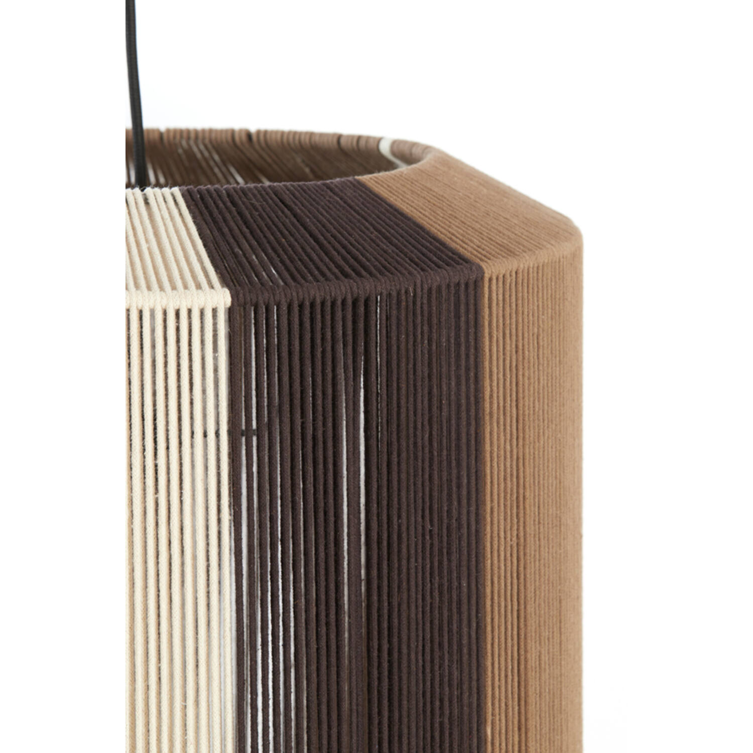 Hanging lamp Ø48x55 cm KOZANA brown+cream+dark brown
