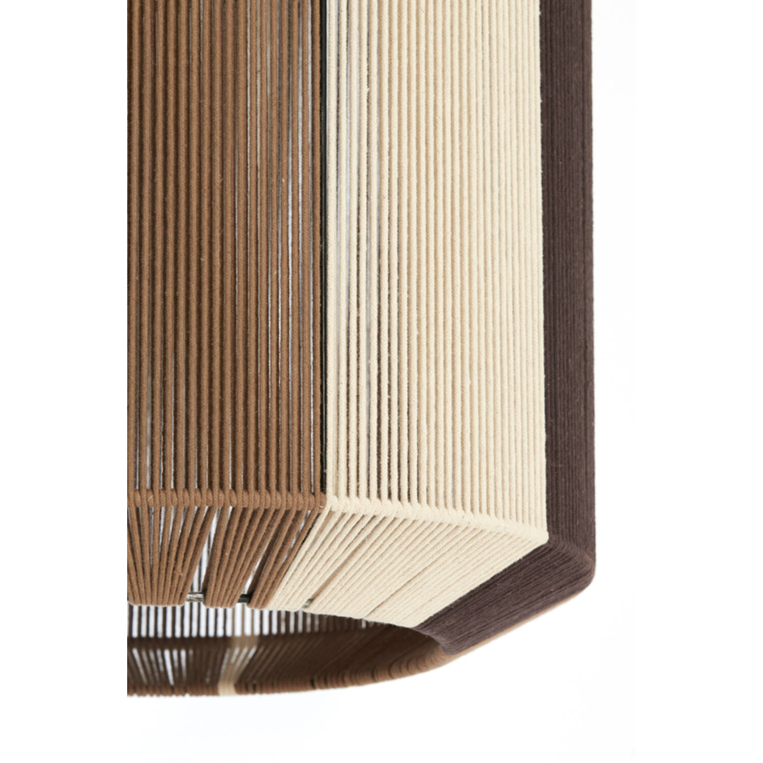 Hanging lamp Ø48x55 cm KOZANA brown+cream+dark brown