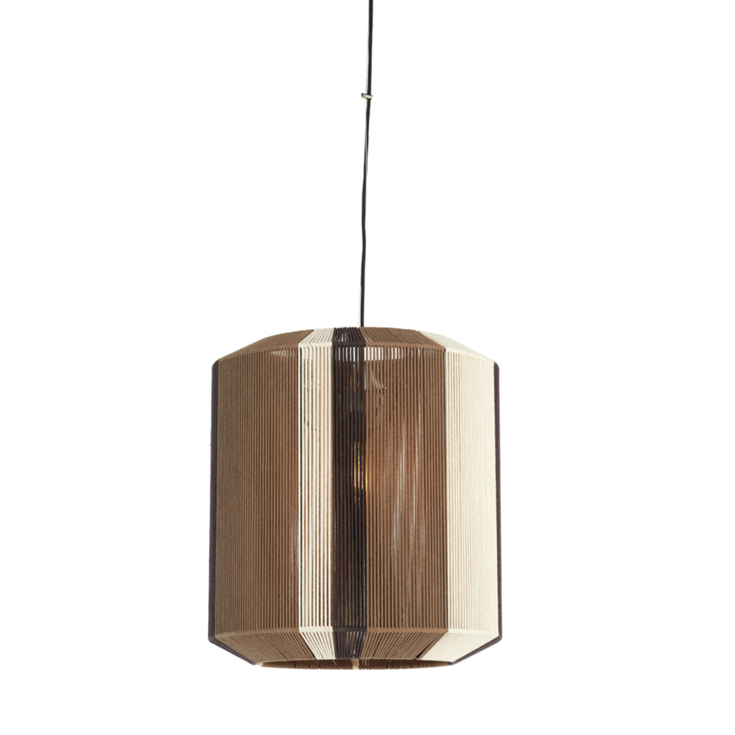Hanging lamp Ø48x55 cm KOZANA brown+cream+dark brown