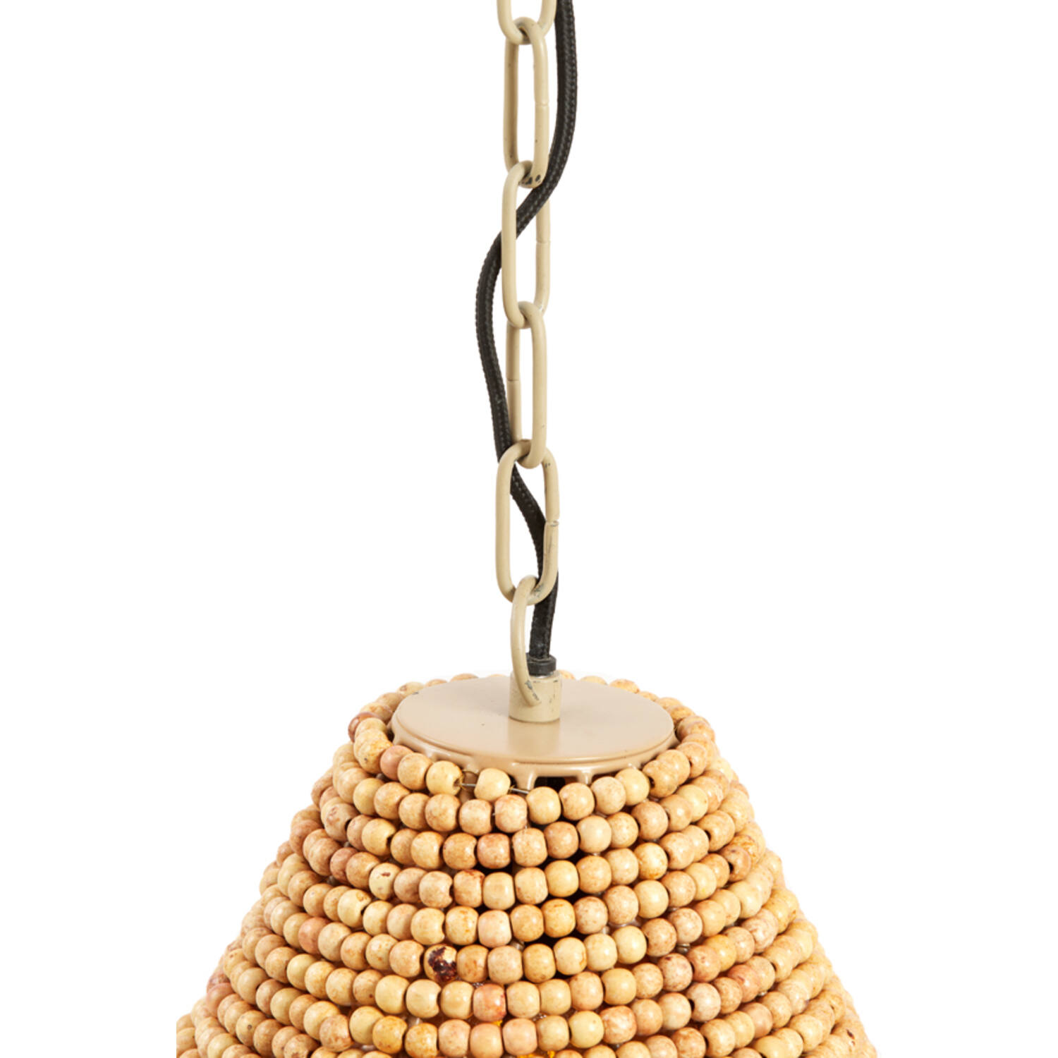 Hanglamp Ø40x51 cm KABINDA kralen naturel