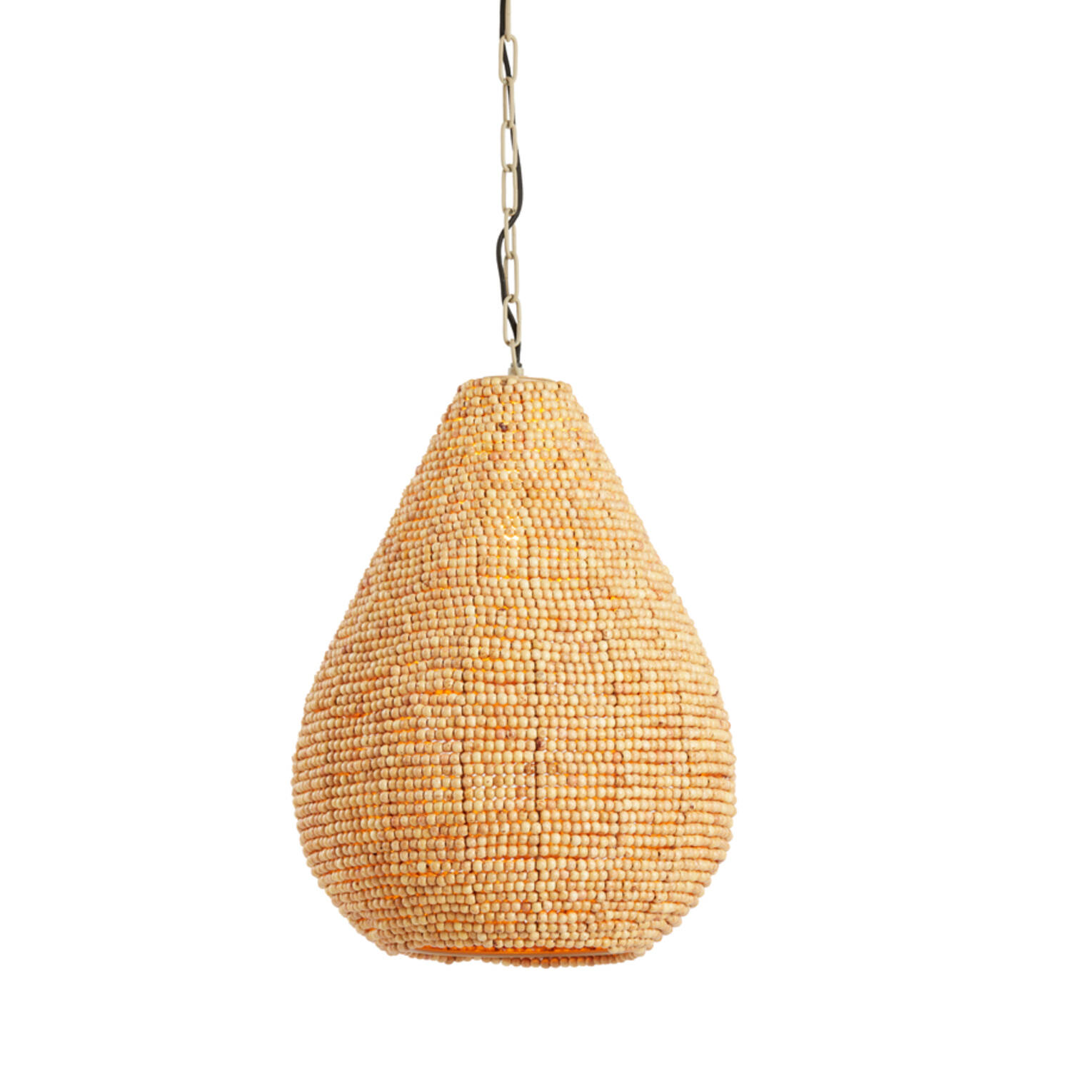 Hanglamp Ø40x51 cm KABINDA kralen naturel