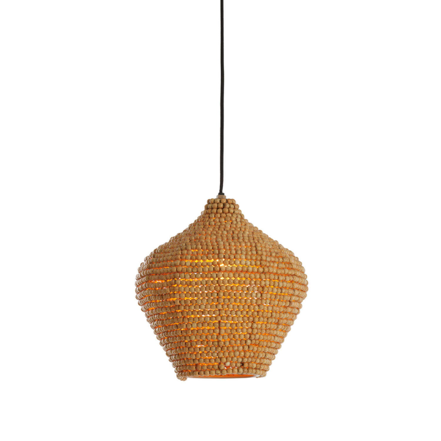 Hanglamp Ø28x30 cm KALENGA kralen naturel