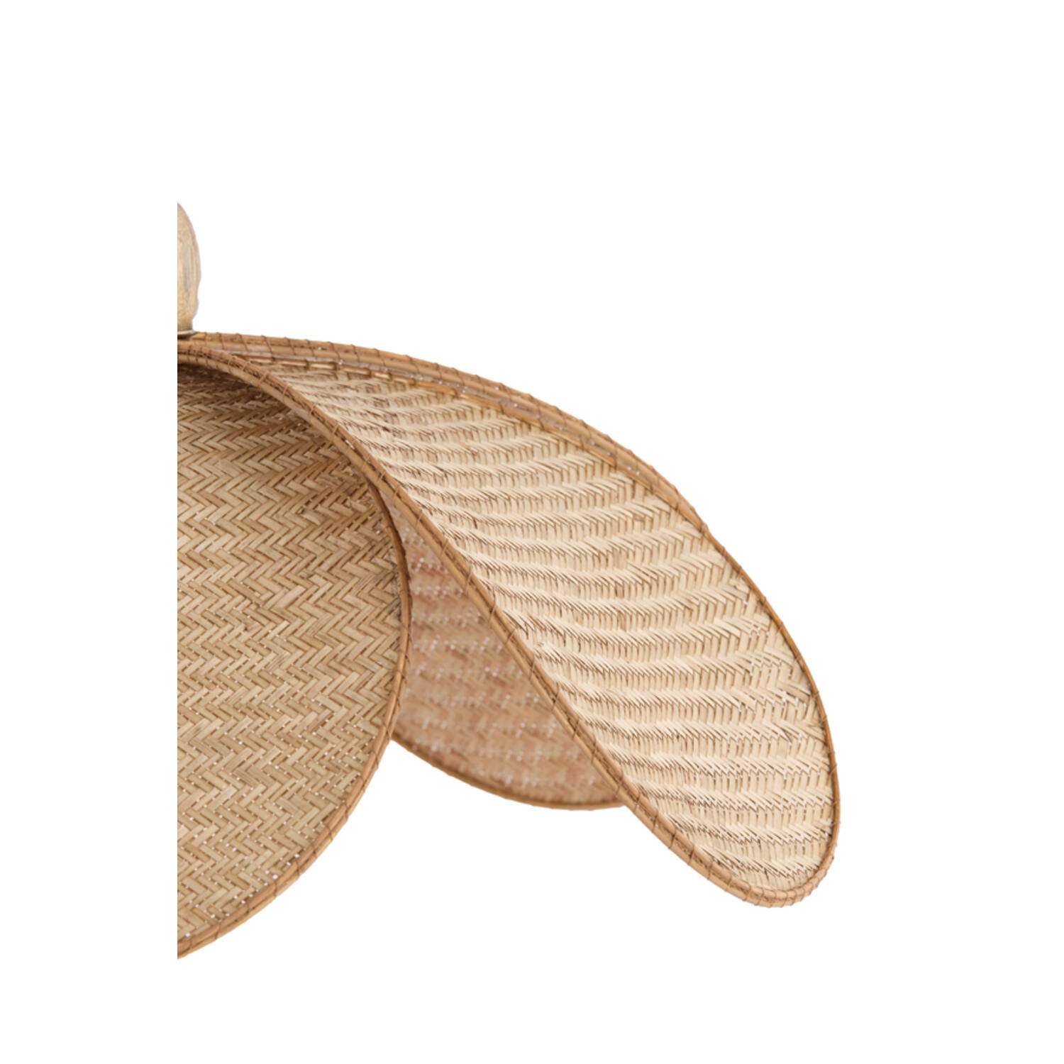 Hanging lamp Ø60,5x30,5 cm LAVRIO webbing natural+wood