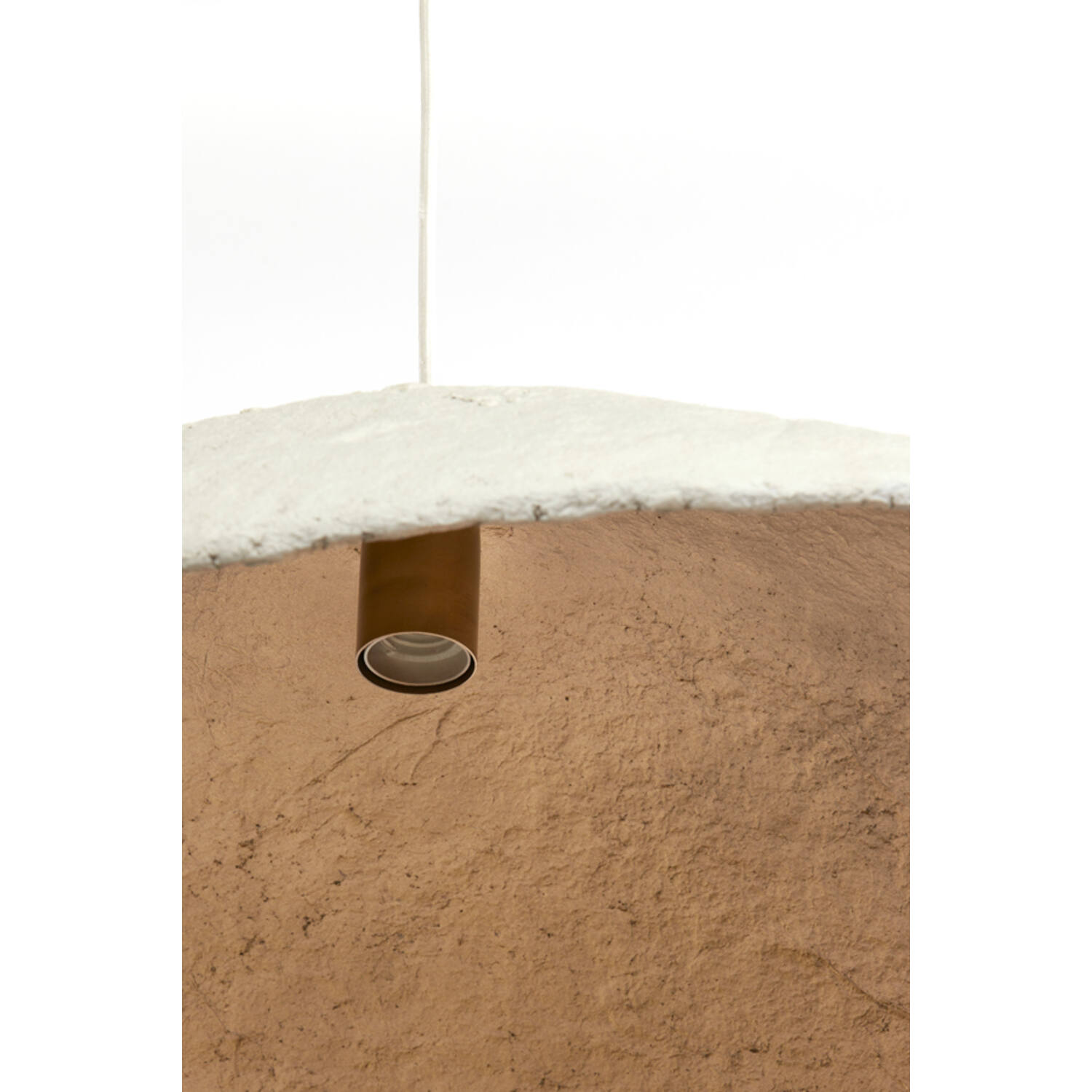Lámpara colgante 71x53,5x23 cm LONIA crema+bronce antiguo